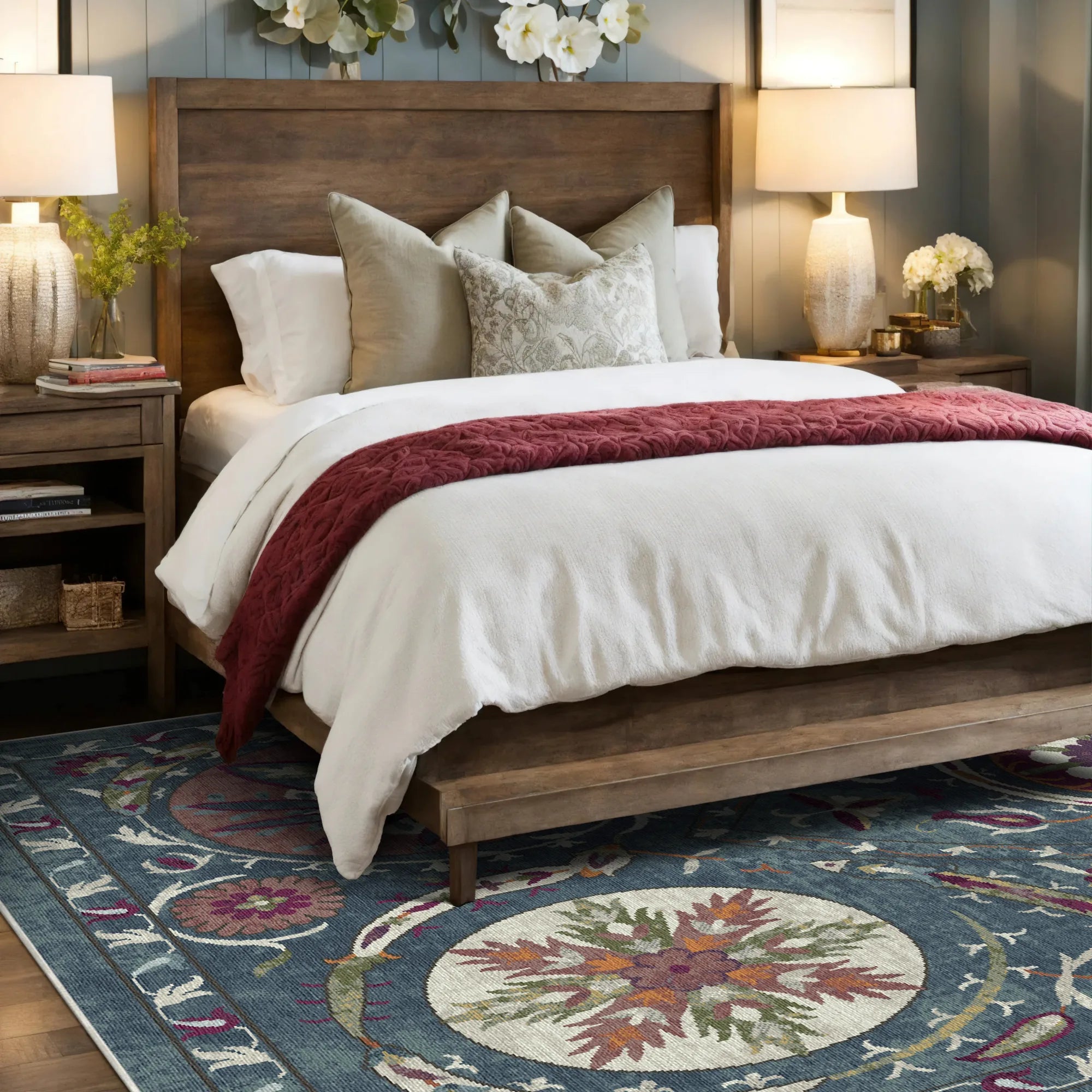 Bukhara Sky Exotic Medallion Teppich