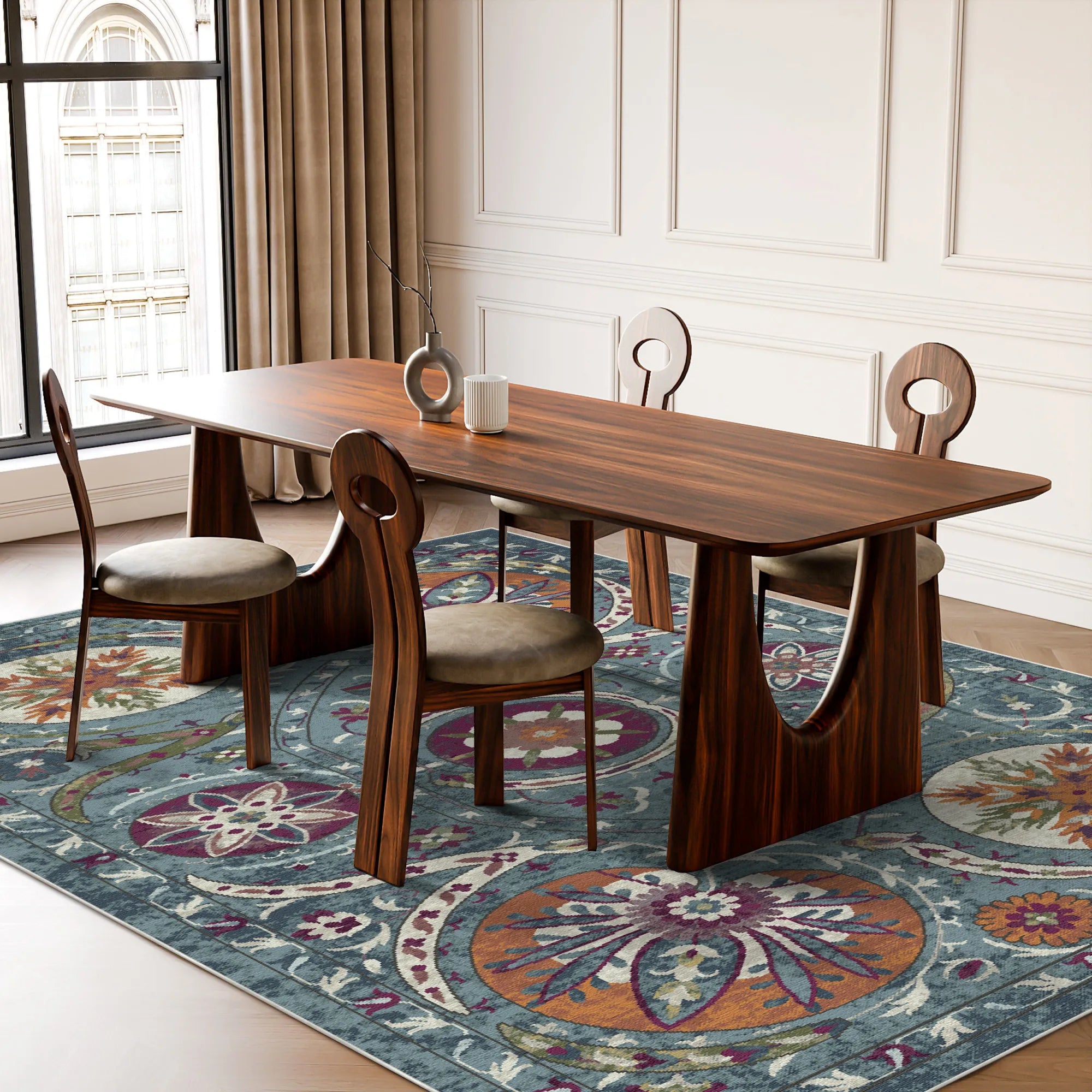 Exotischer Medaillon Teppich Bukhara Twilight