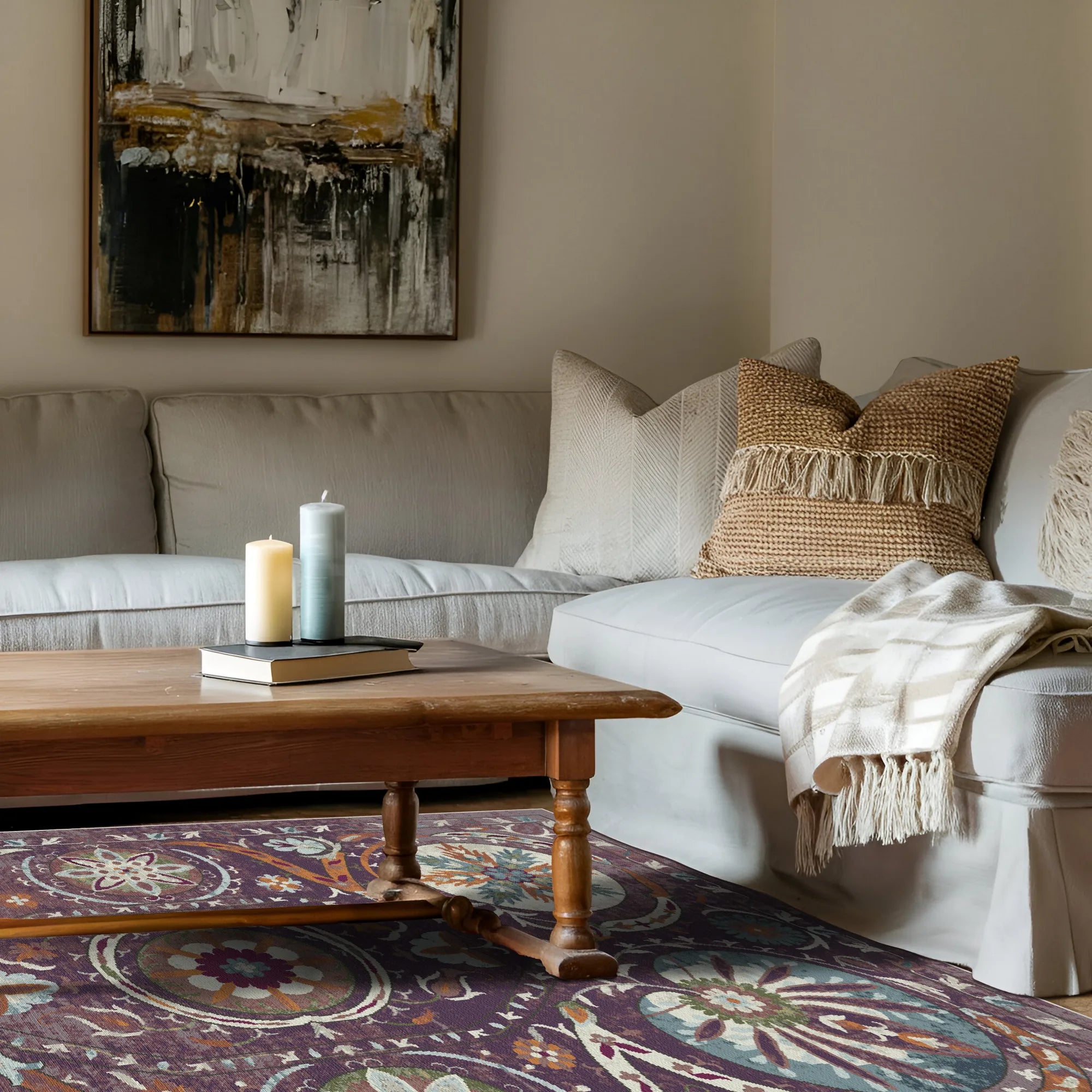 Buchara Maulbeer Medaillon Teppich