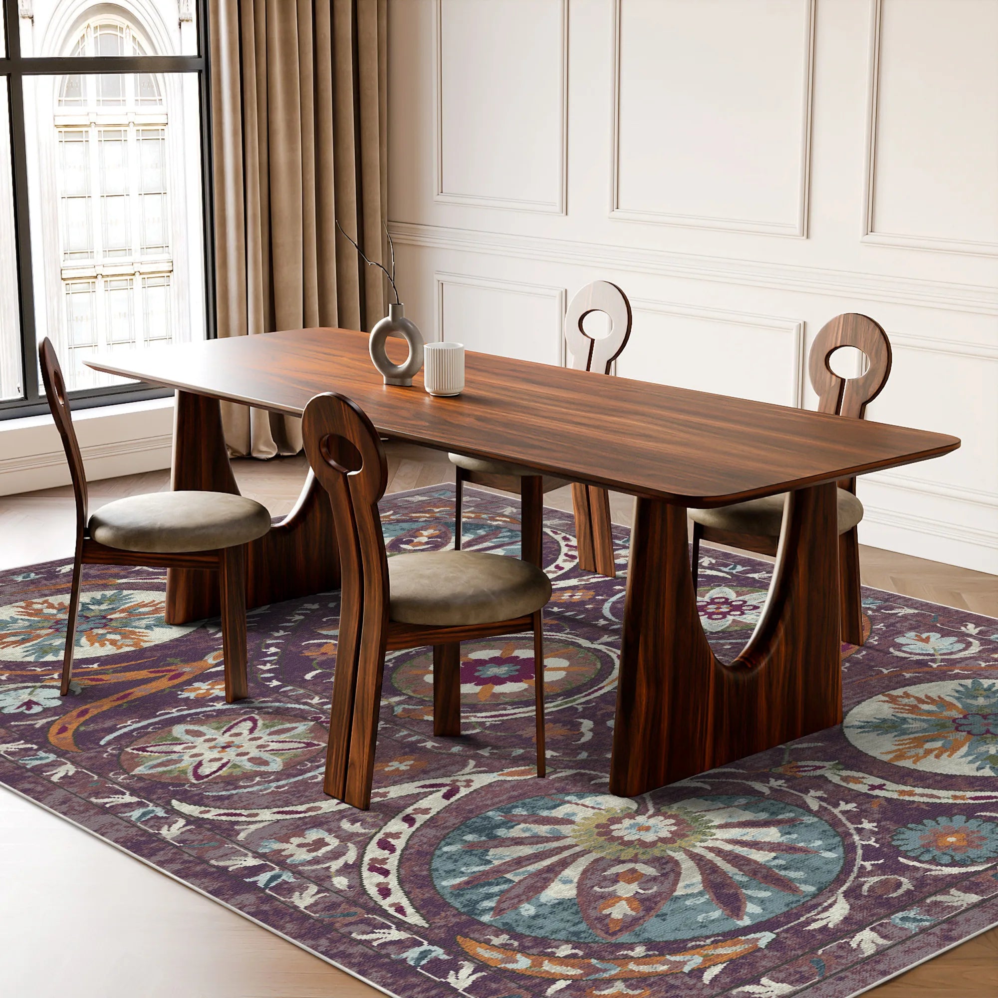 Buchara Maulbeer Medaillon Teppich