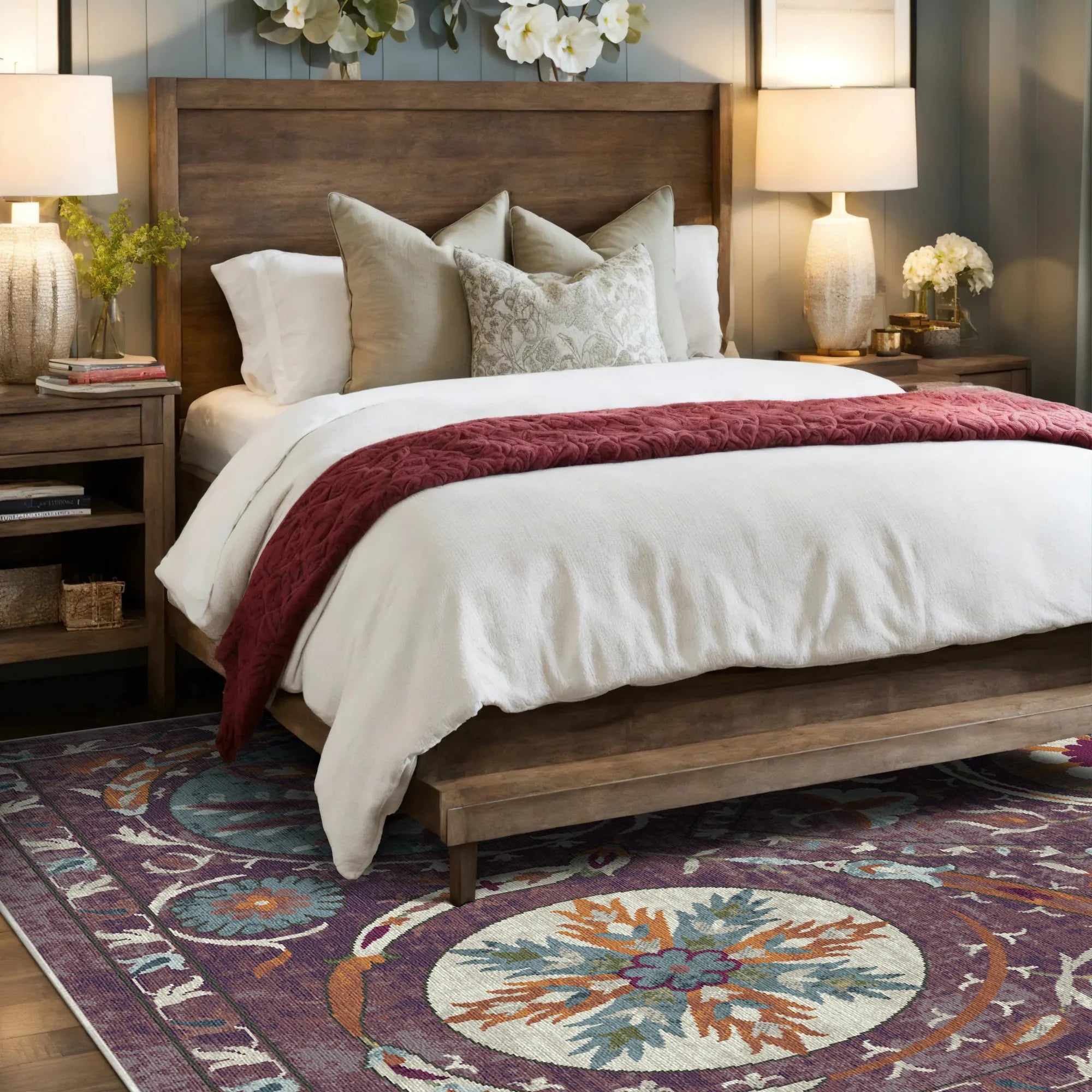 Buchara Maulbeer Medaillon Teppich