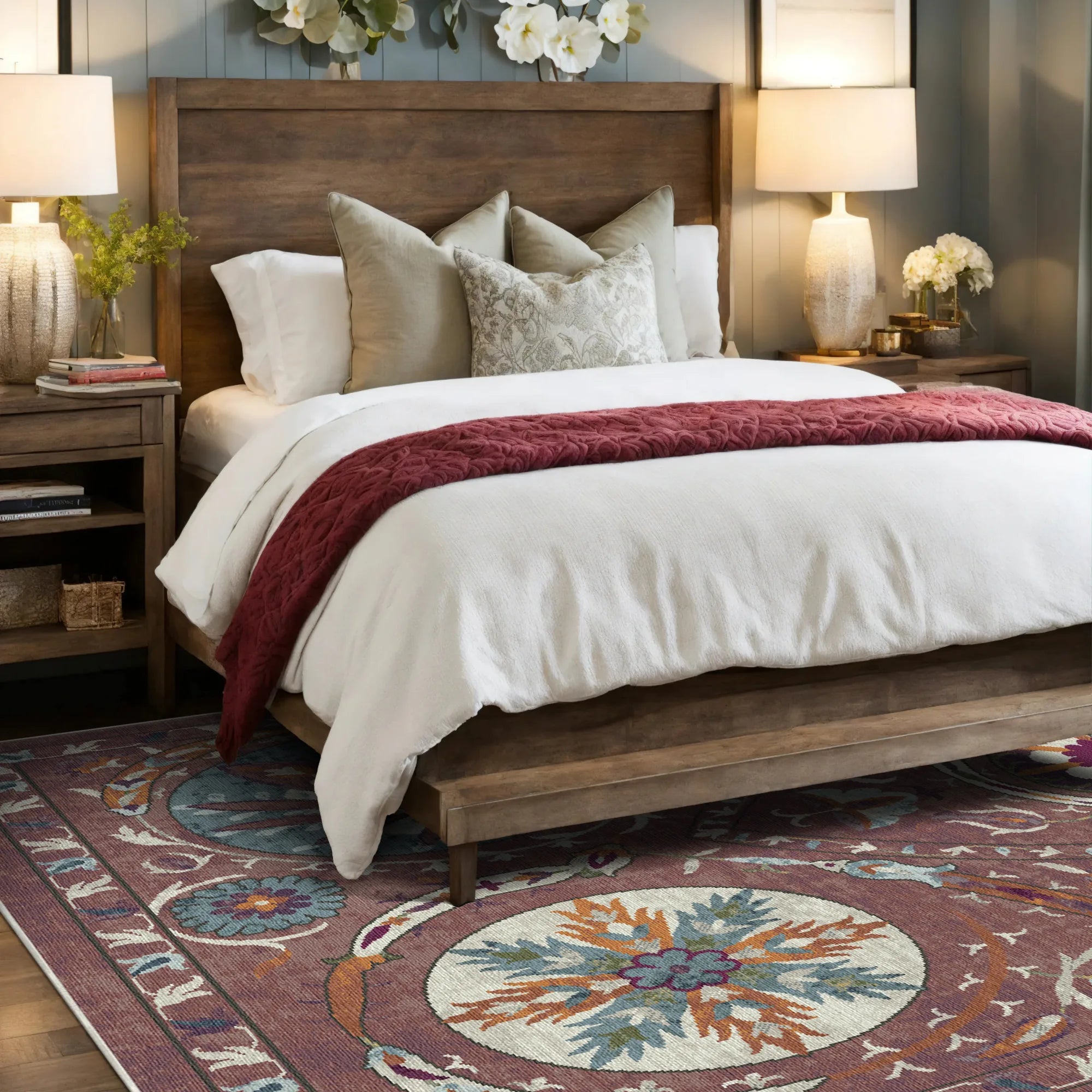 Bukhara Rose Exotic Medallion Teppich