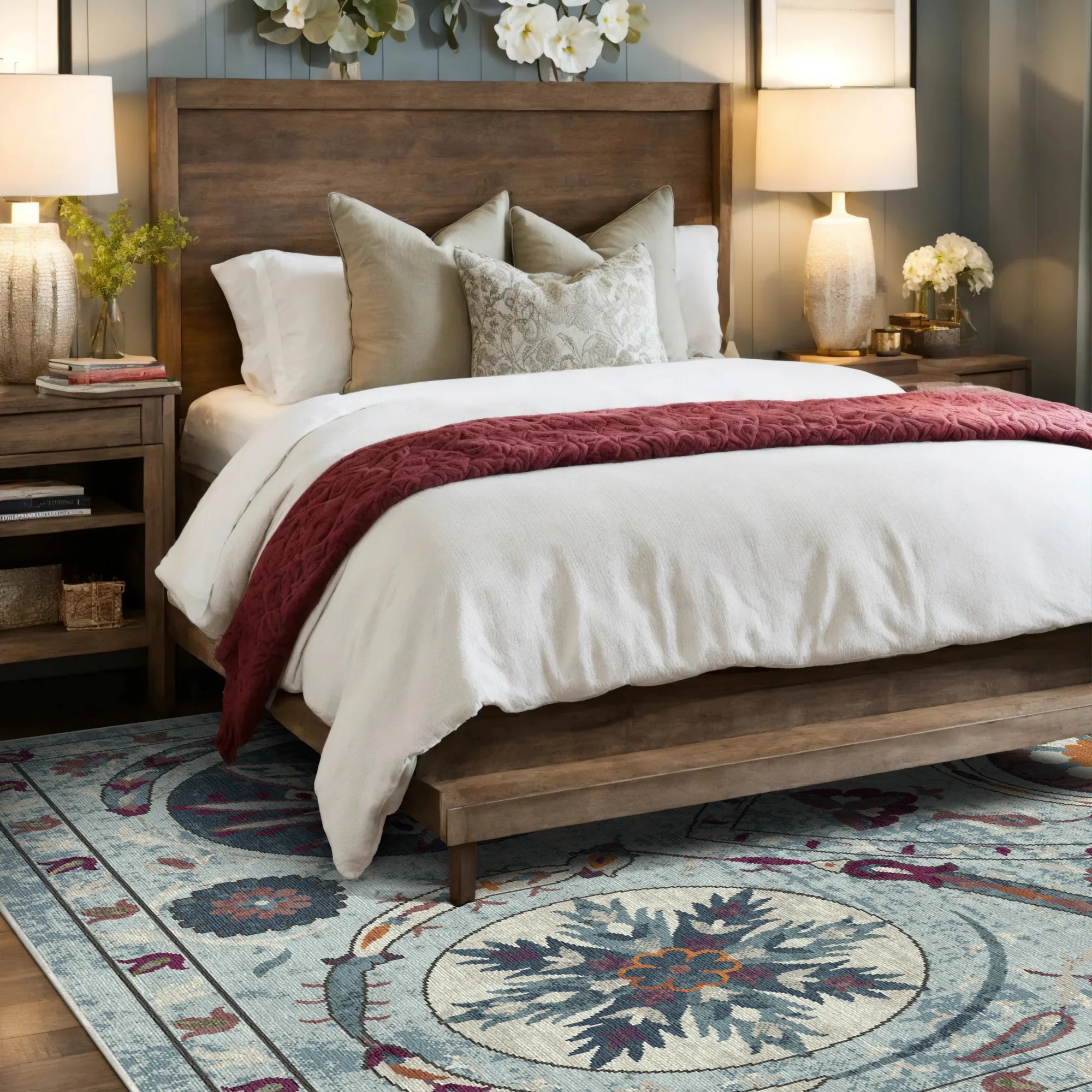 Exotischer Medaillon Teppich aus Buchara Kristall