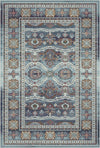 Kashgar Moon Tribal Rosetten Teppich Indigo