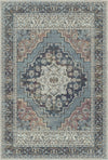 Loom Azure Paisley Floraler Teppich  Azurblau