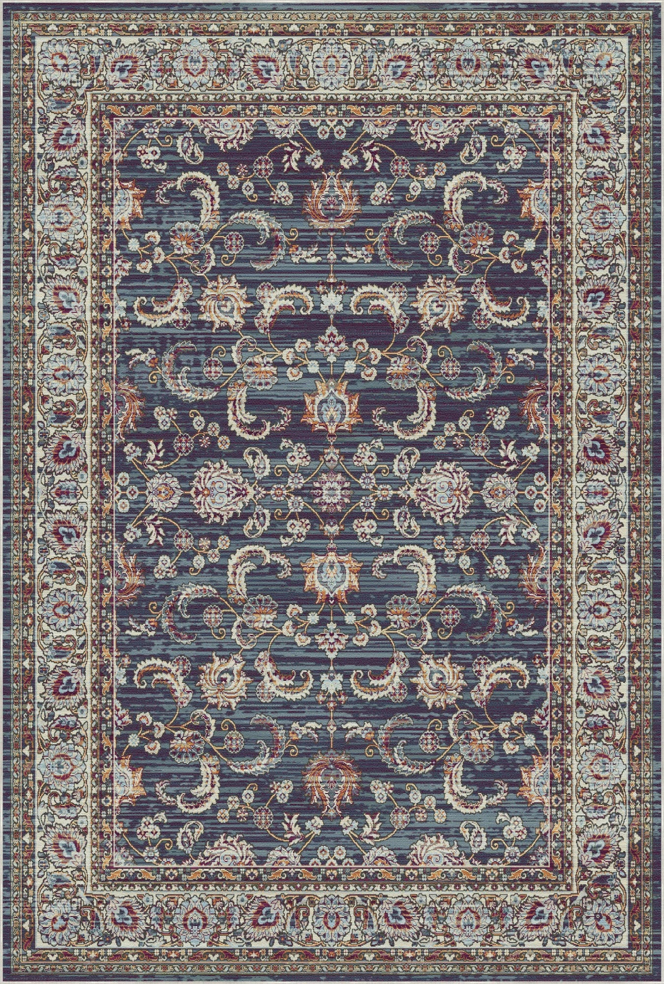 Royal Vine Indigo Floral Teppich