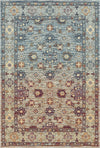 Kaspischer Bernstein Geometrischer Stammes-Teppich  Azurblau