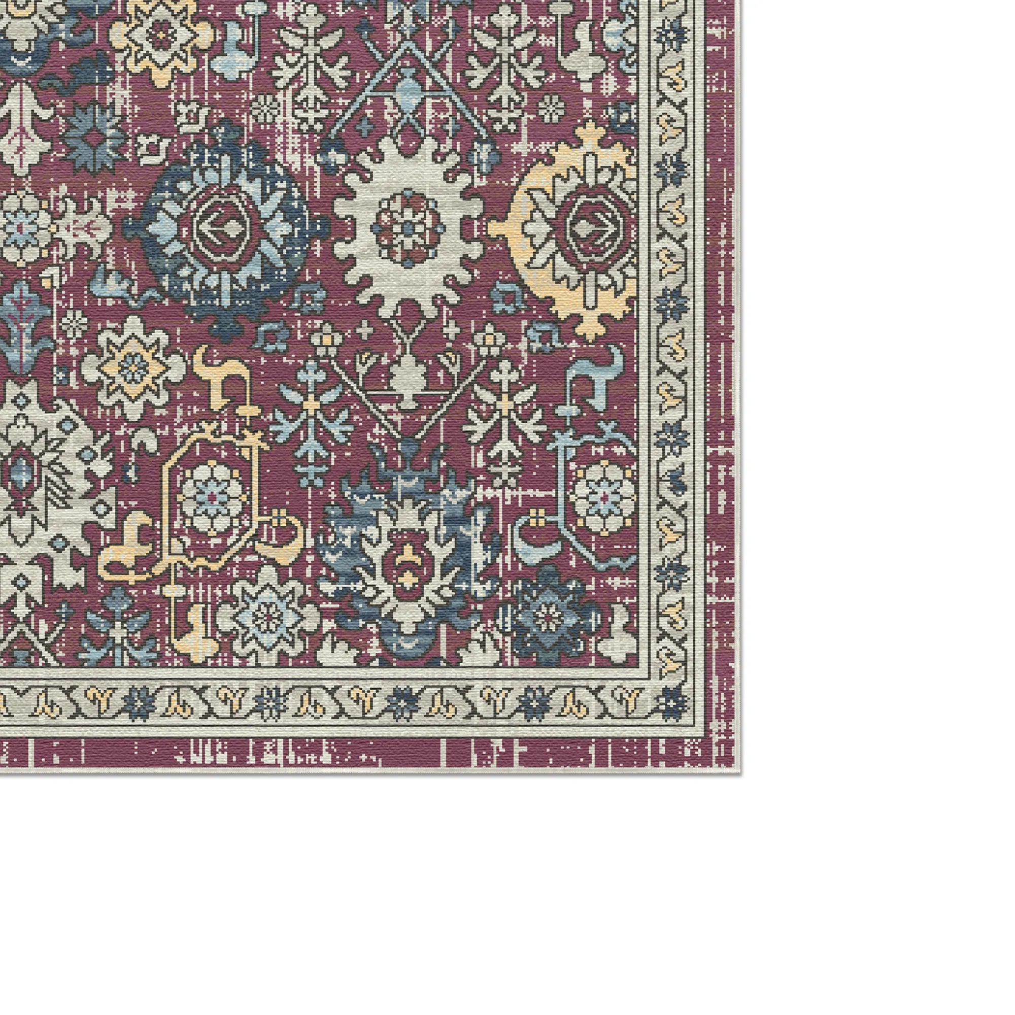 Stammes Beeren Medaillon Waschbarer Teppich