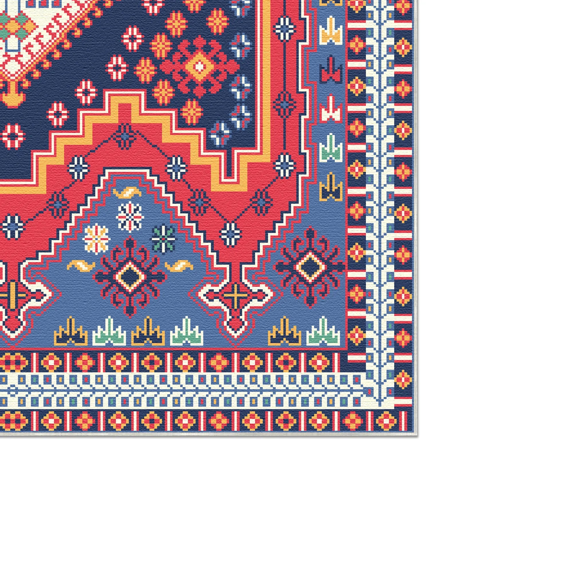 Ararat Lebhafter Geometrischer Stammes-Teppich
