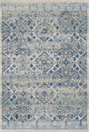 Vintage Schiefer & Azurblauer Serapi Erbe Teppich Blau