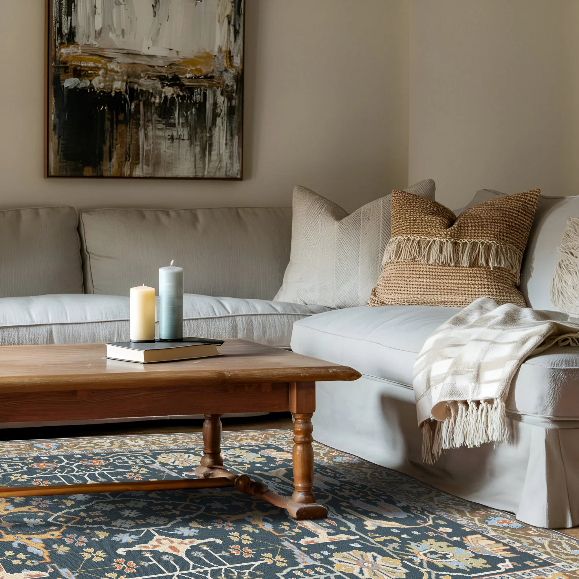 Legacy Stahl Palmette Blumenteppich