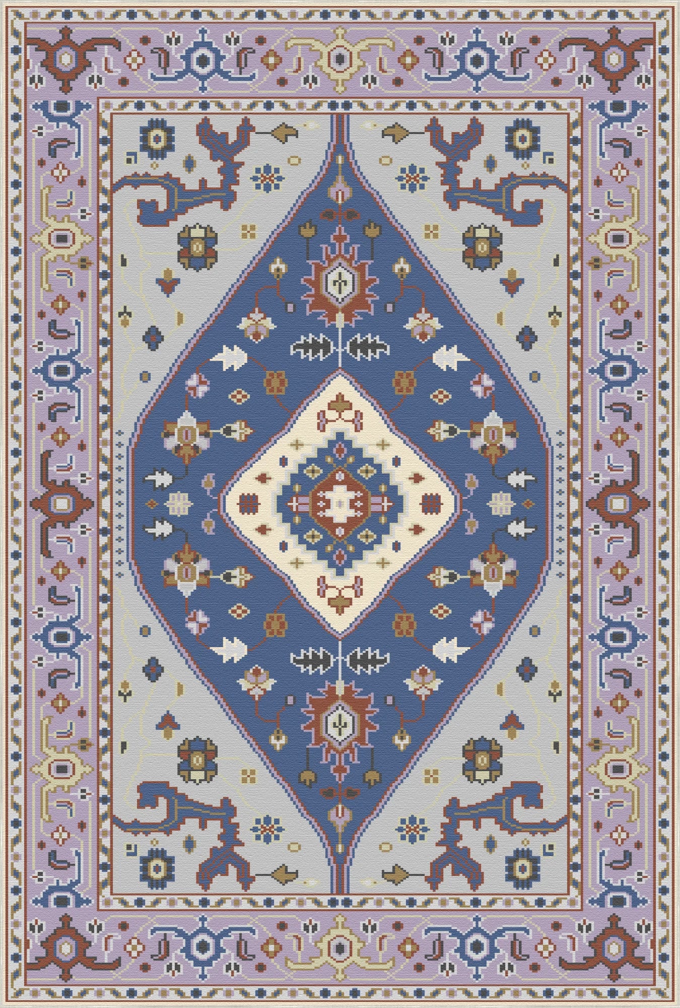 Astraea Crimson Tribal Waschbarer Teppich