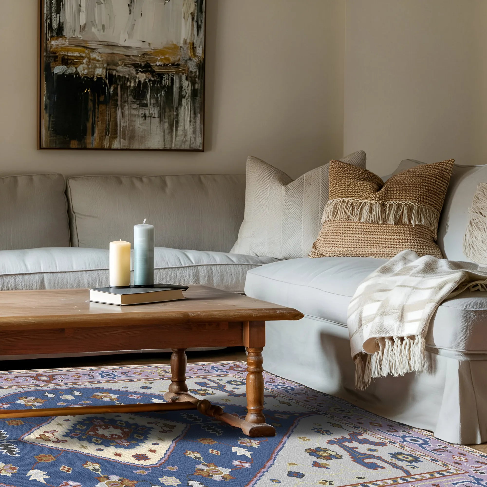 Astraea Crimson Tribal Waschbarer Teppich