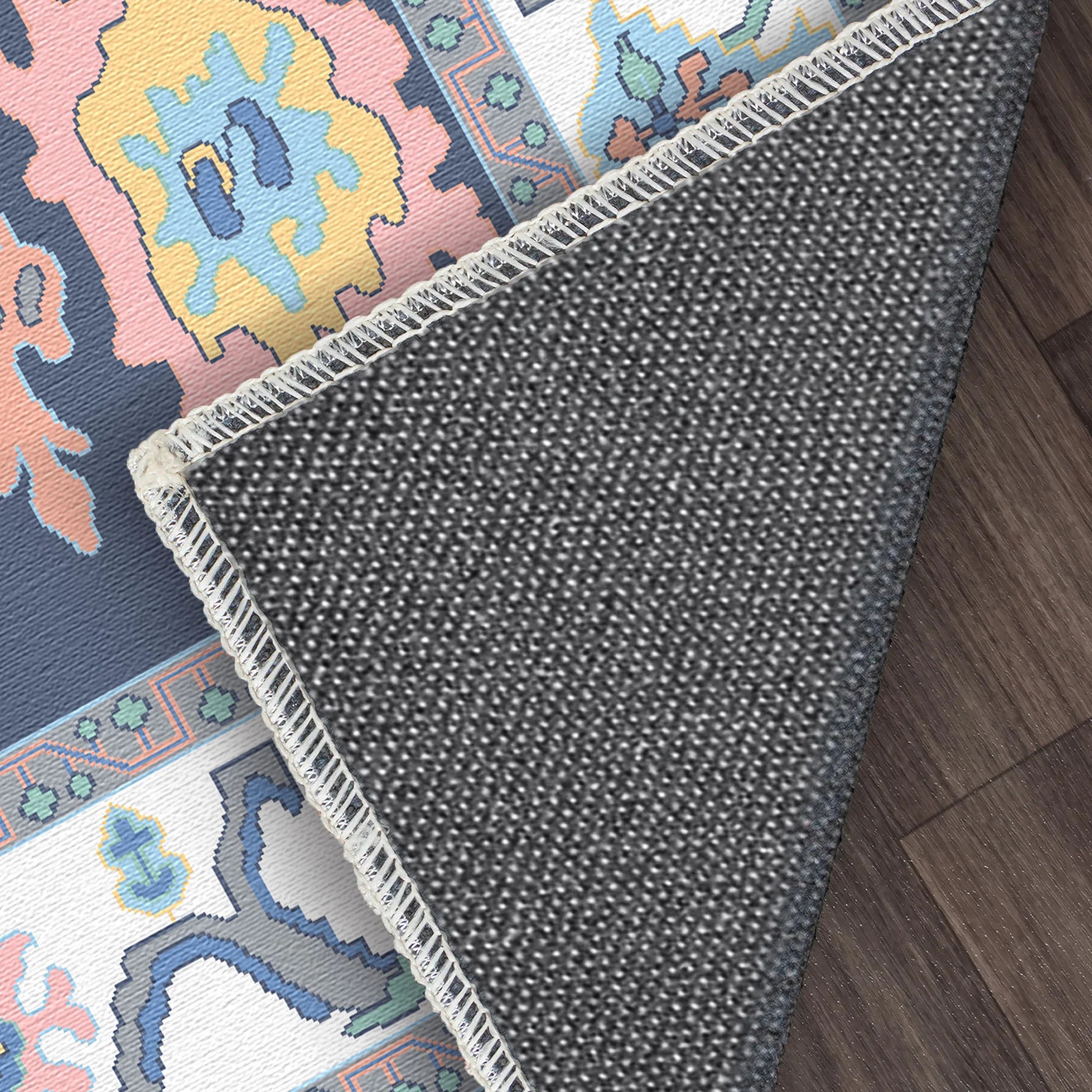 Aura Indigo Pop Geometrischer Teppich