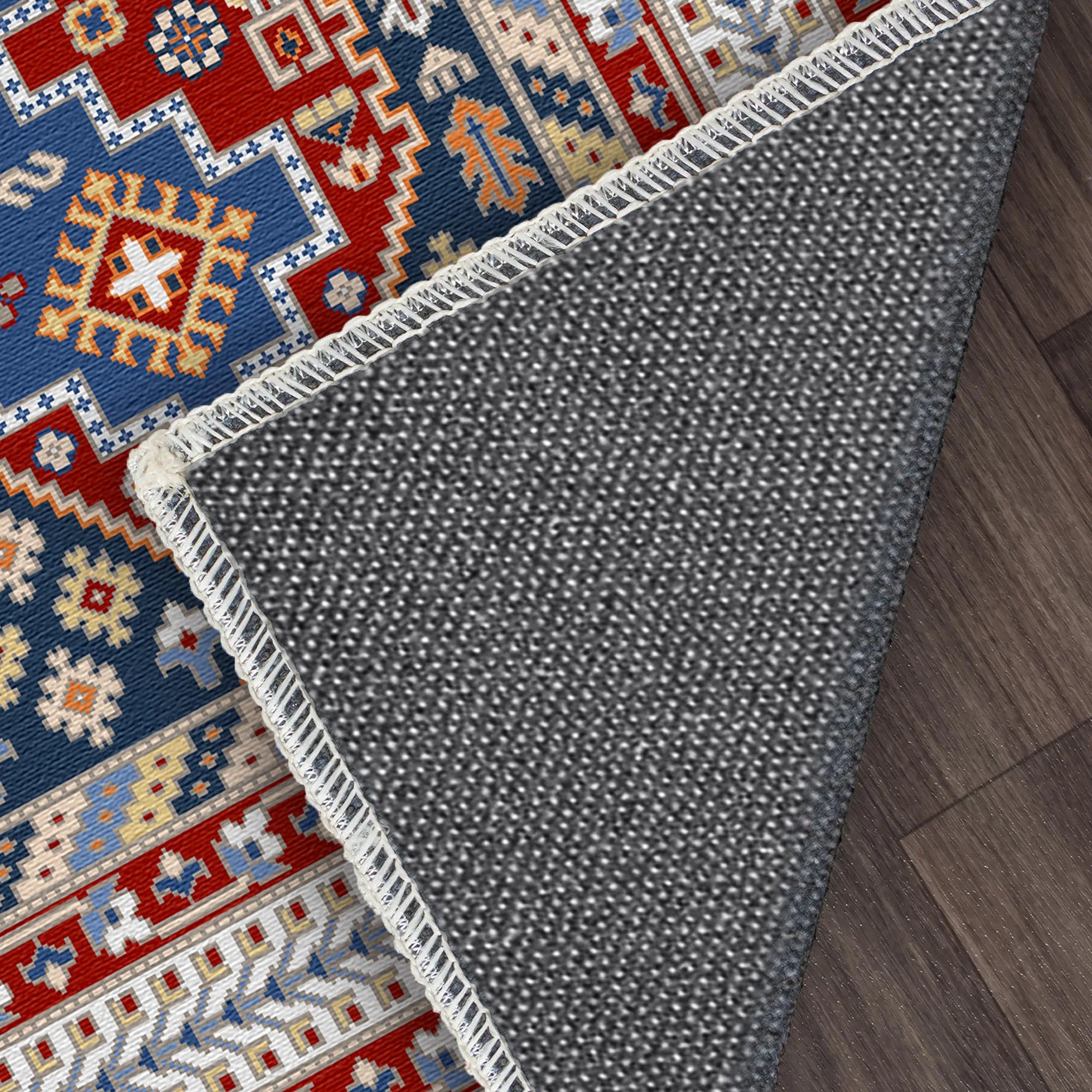 Lyra Karmesin Schild Geometrischer Teppich