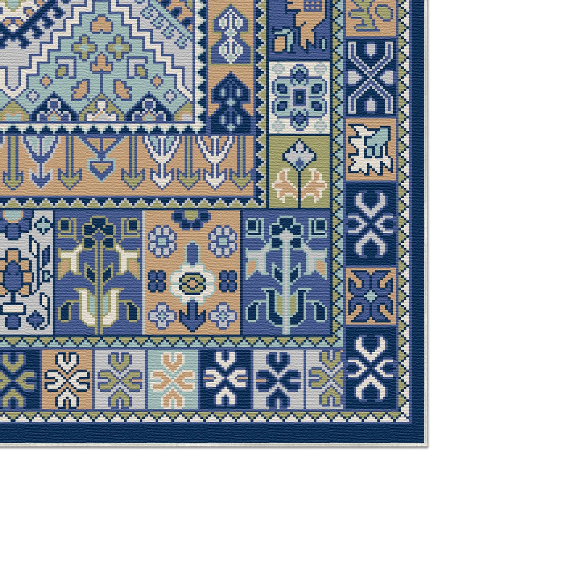 Astraea Salbei Medaillon Geometrischer Teppich