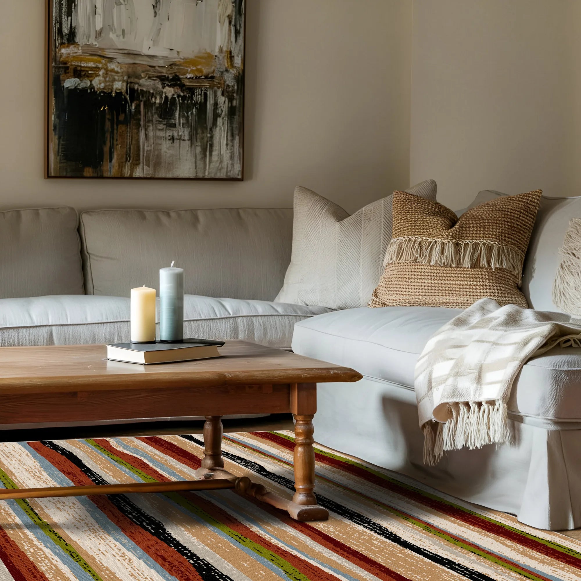 Lebendiger Rustikaler Teppich Erdhorizont