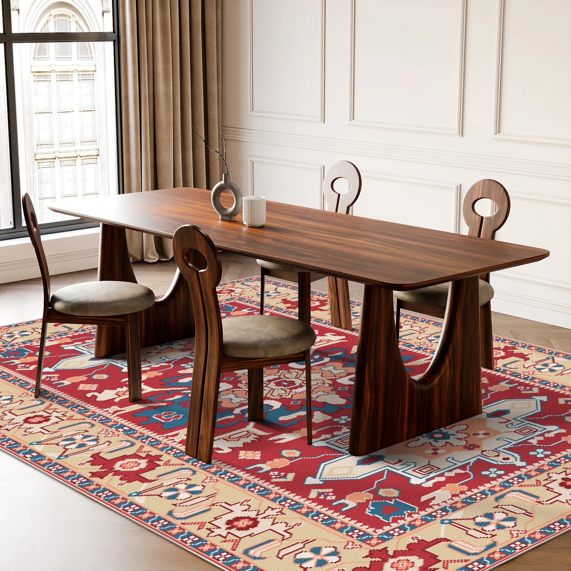 Azure Tribal Medaillon Teppich von Nereus