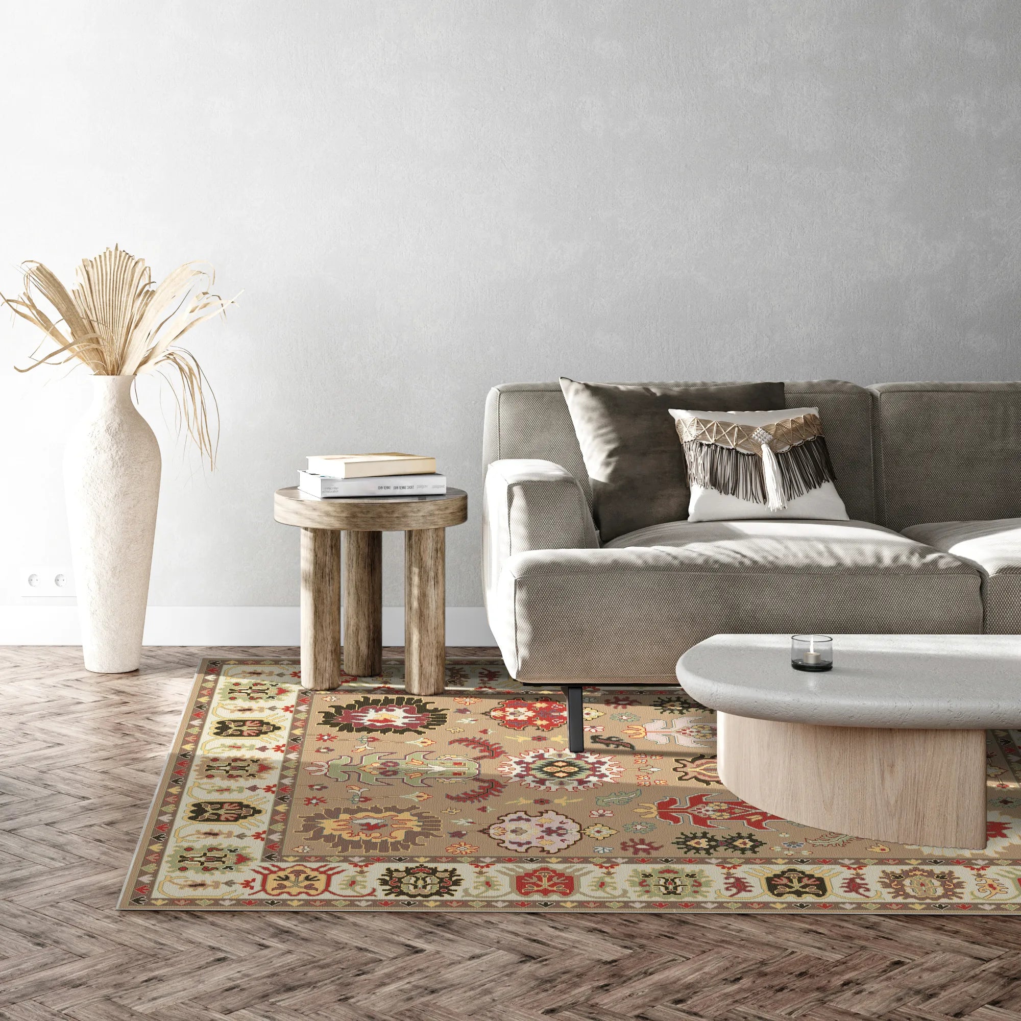 Vesta Ocker Totem Stammes-Teppich