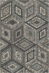 Urban Grey Tribal Diamond Teppich Grau