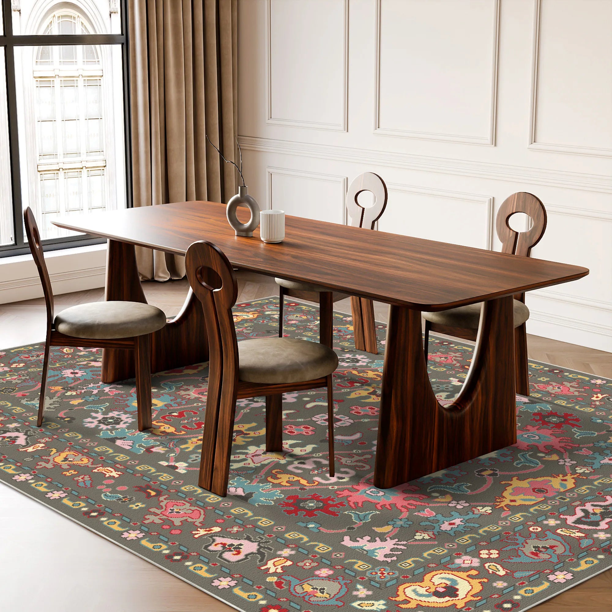 Zora Olive Fusion Stammes-Teppich