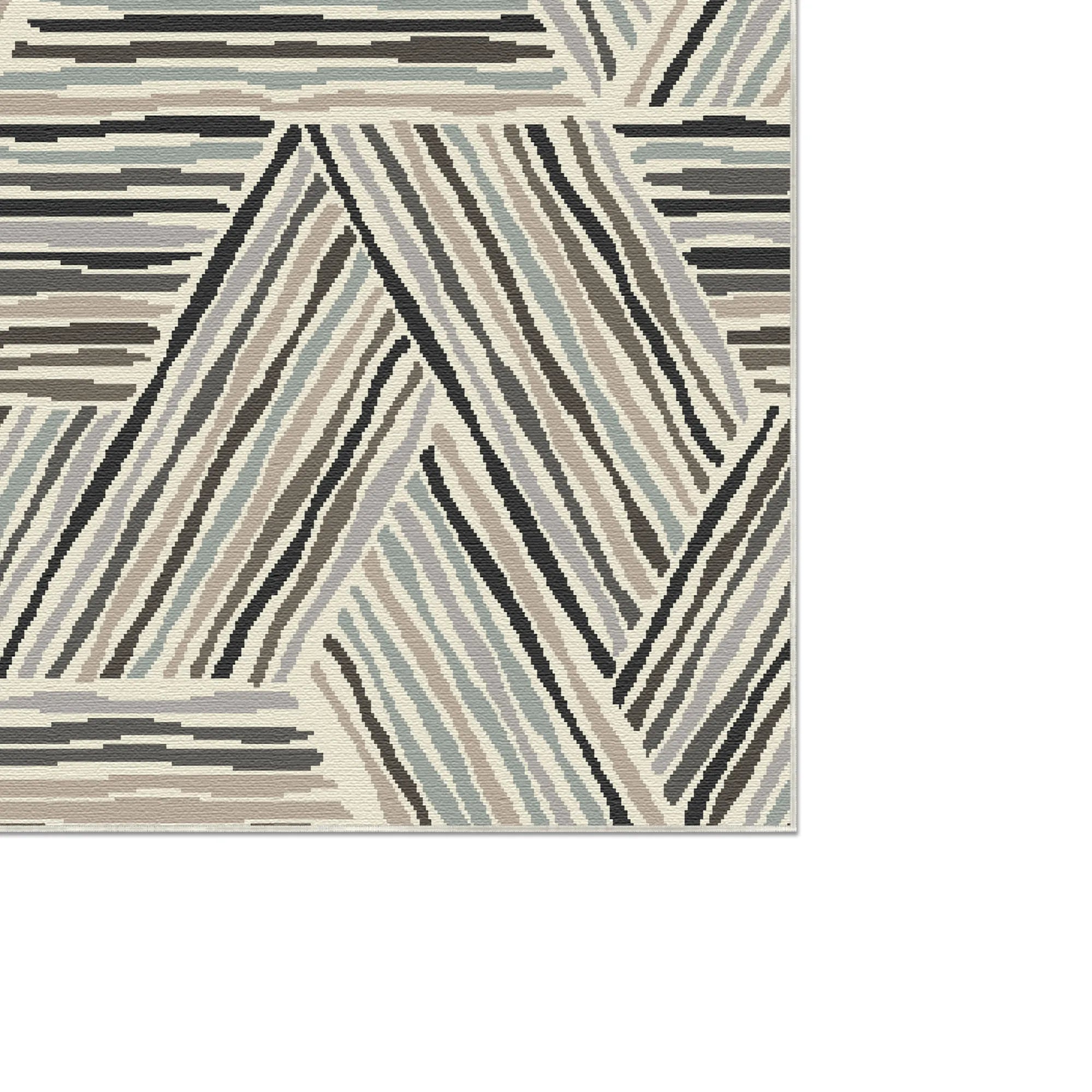 Moderner Linearer Geometrischer Dreiecksteppich