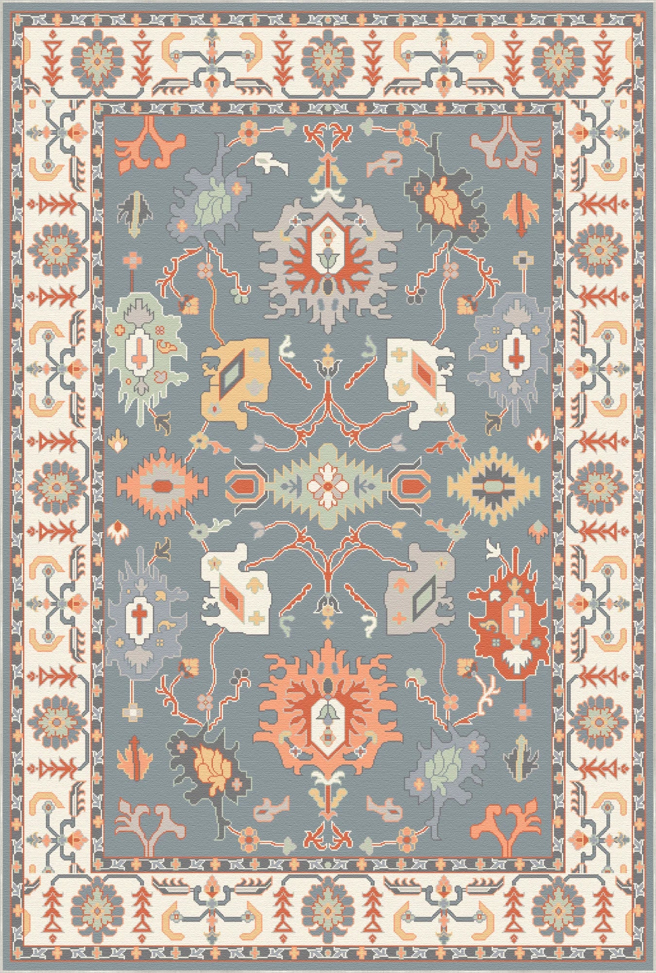 Kora Ocean Mirage Stammes Teppich