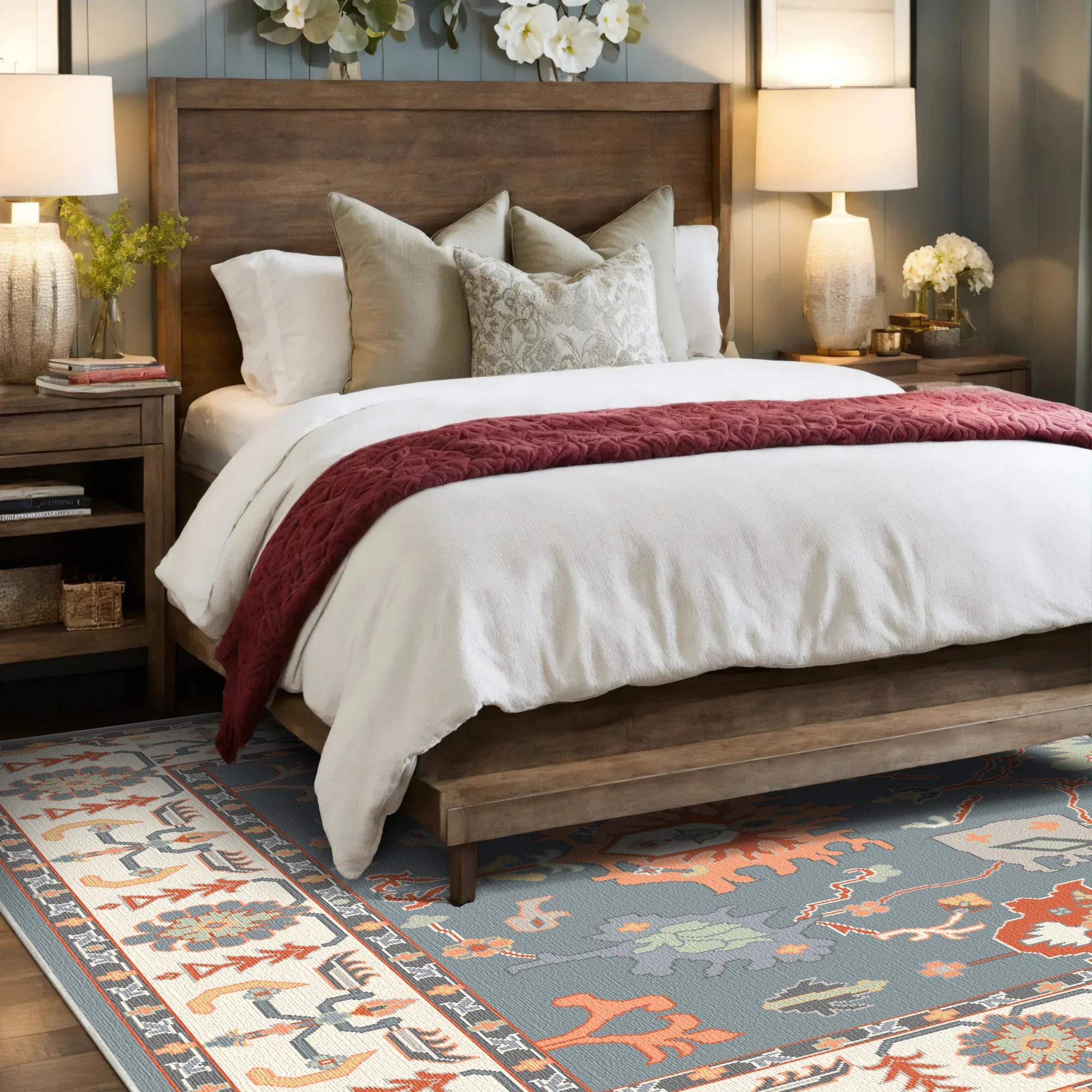 Kora Ocean Mirage Stammes Teppich