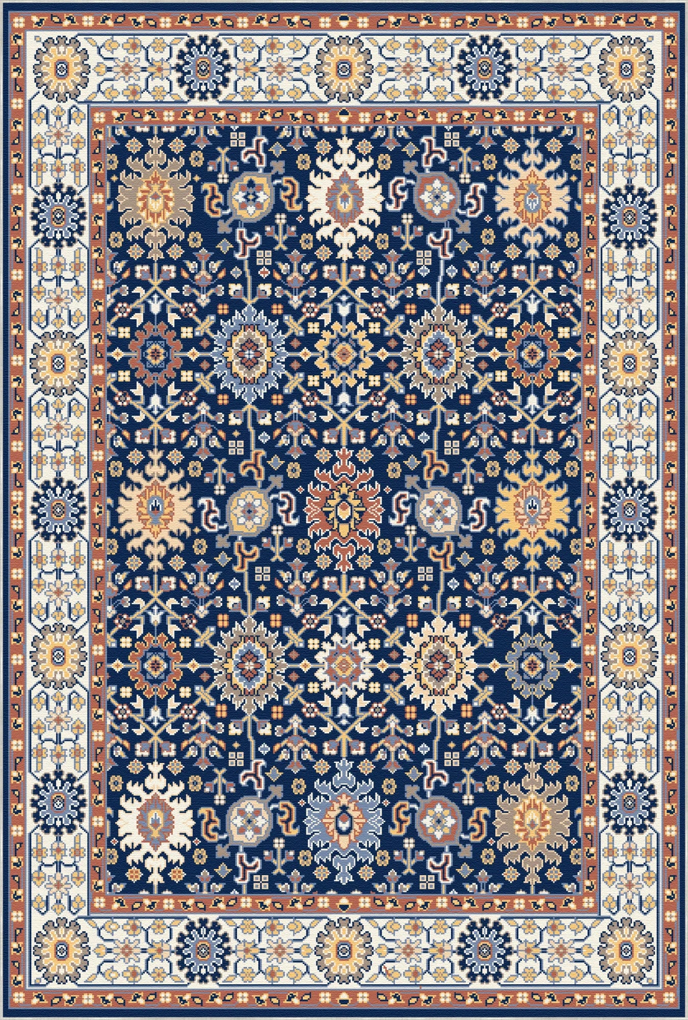 Royal Sapphire Heritage Medallion Teppich