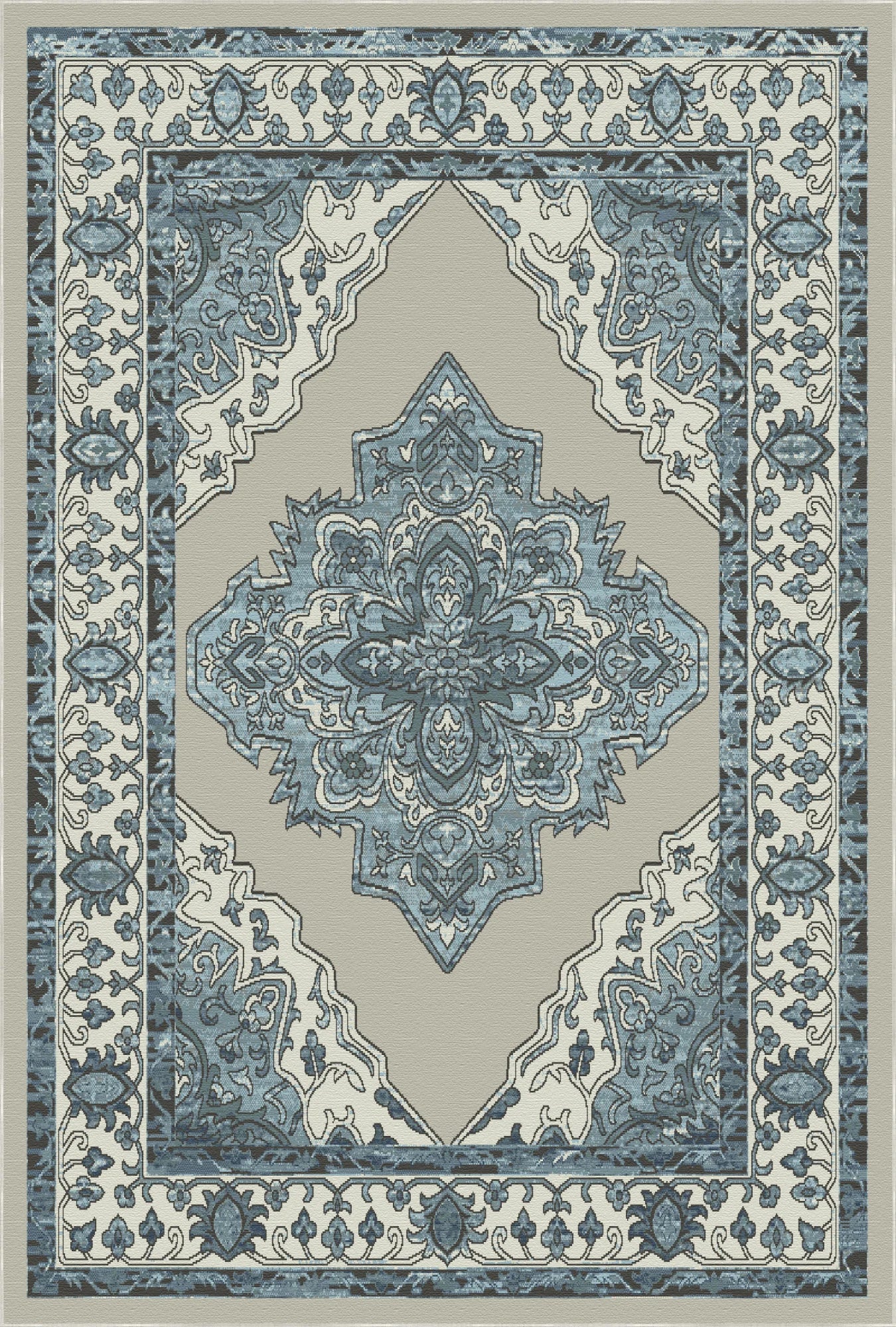 Waschbarer Teppich Medaillon des Himmlischen Nomaden