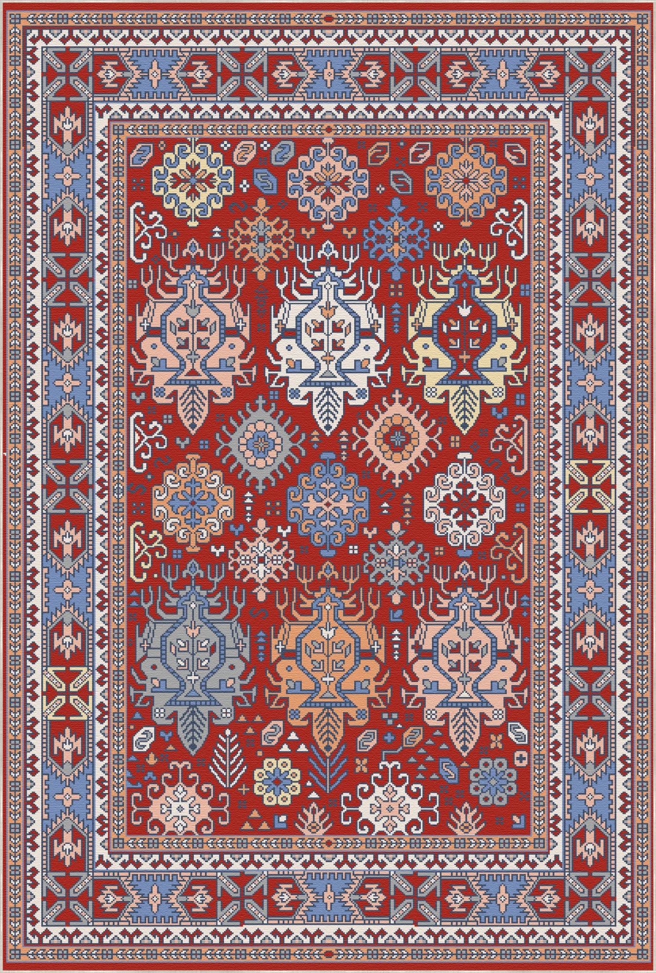 Zora Terracotta Totem Stammes Teppich