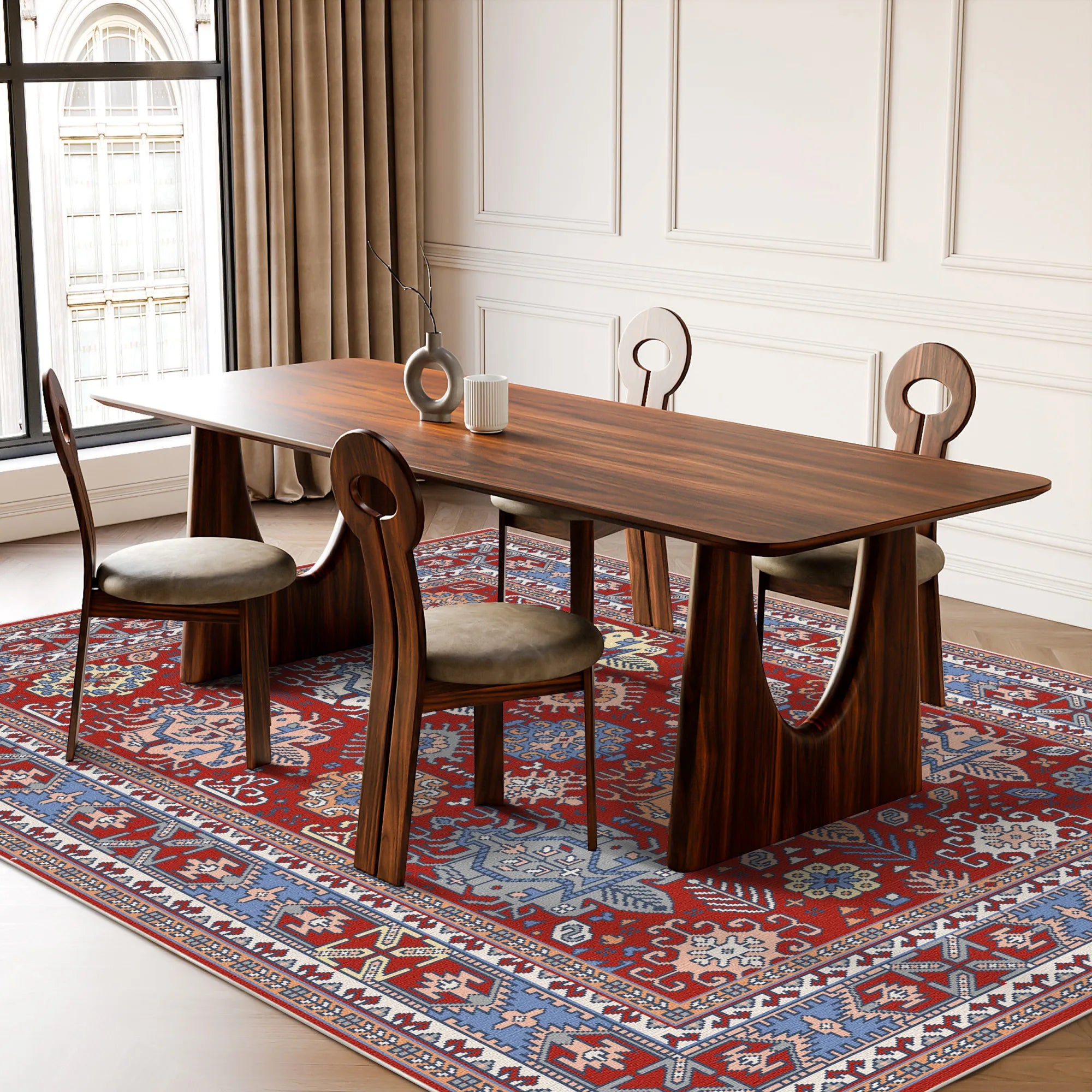 Zora Terracotta Totem Stammes Teppich