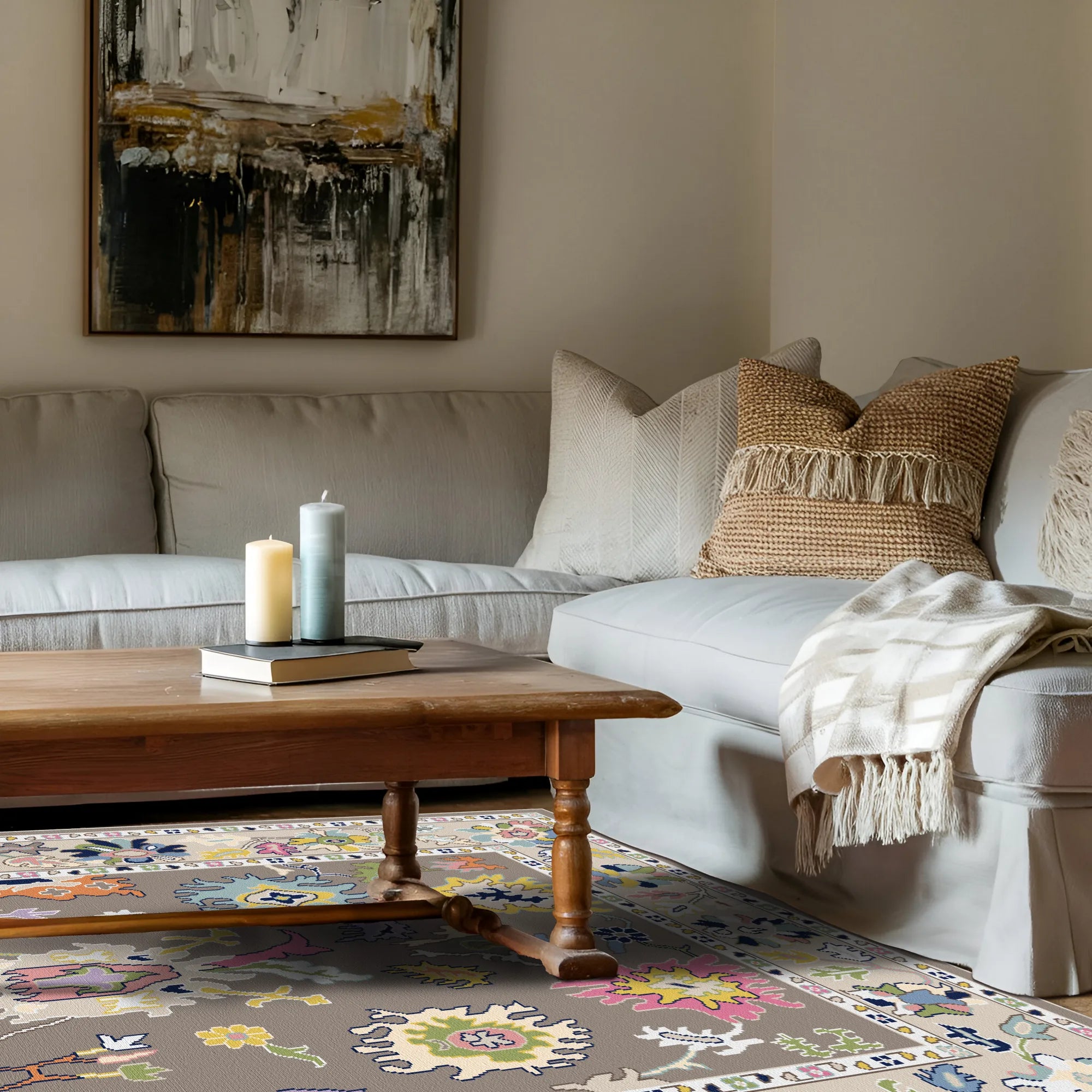 Aria Karamell Exotischer Blumenteppich