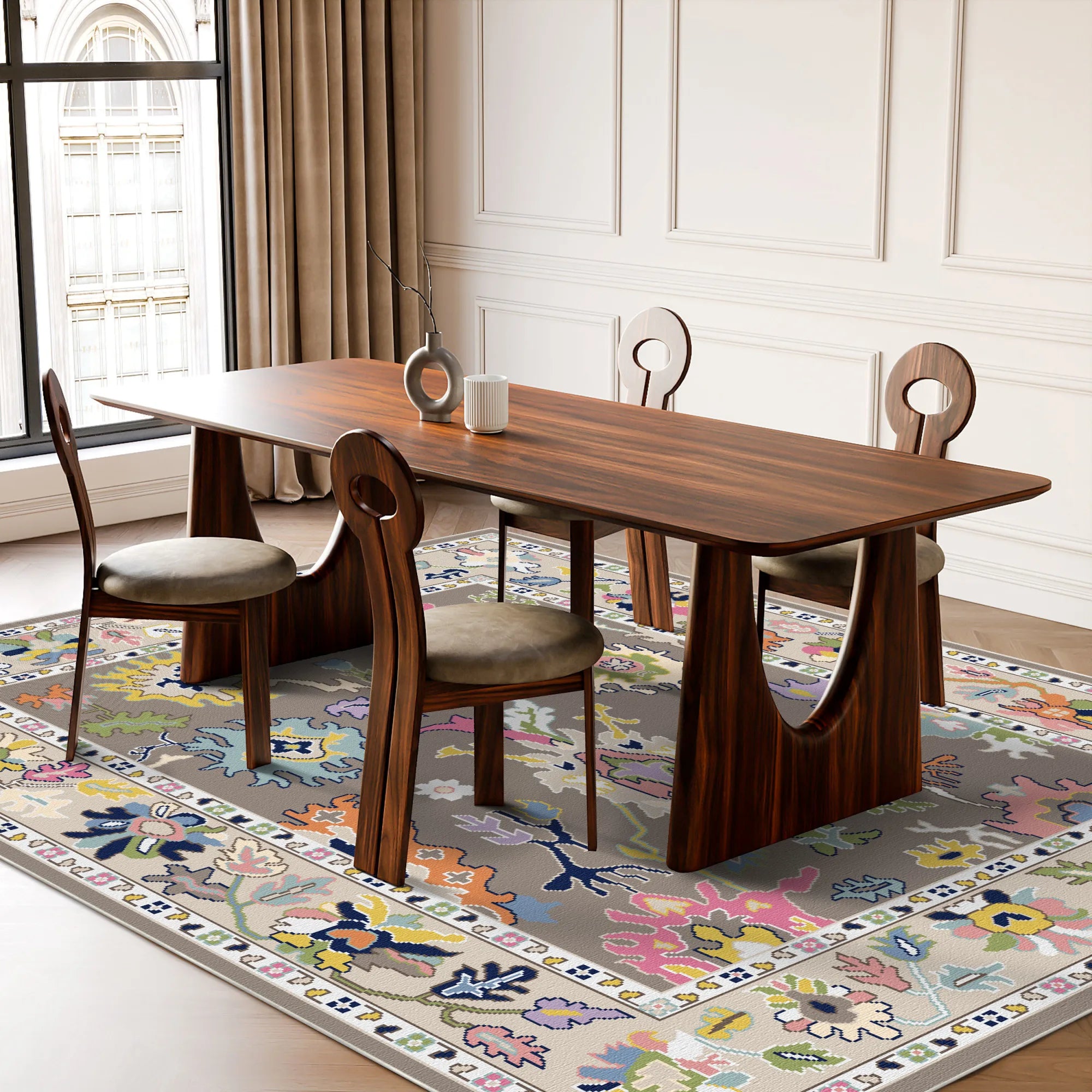 Aria Karamell Exotischer Blumenteppich