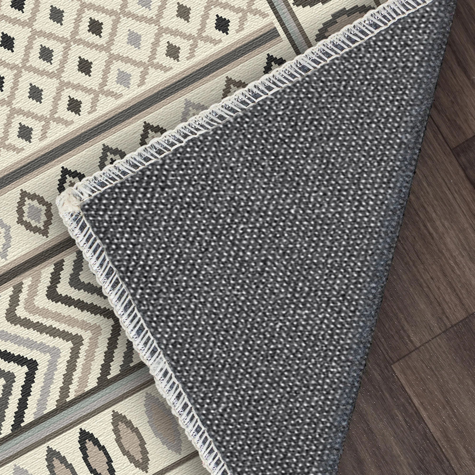 Waschbarer Teppich mit Geometrischem Wüstenrhythmus