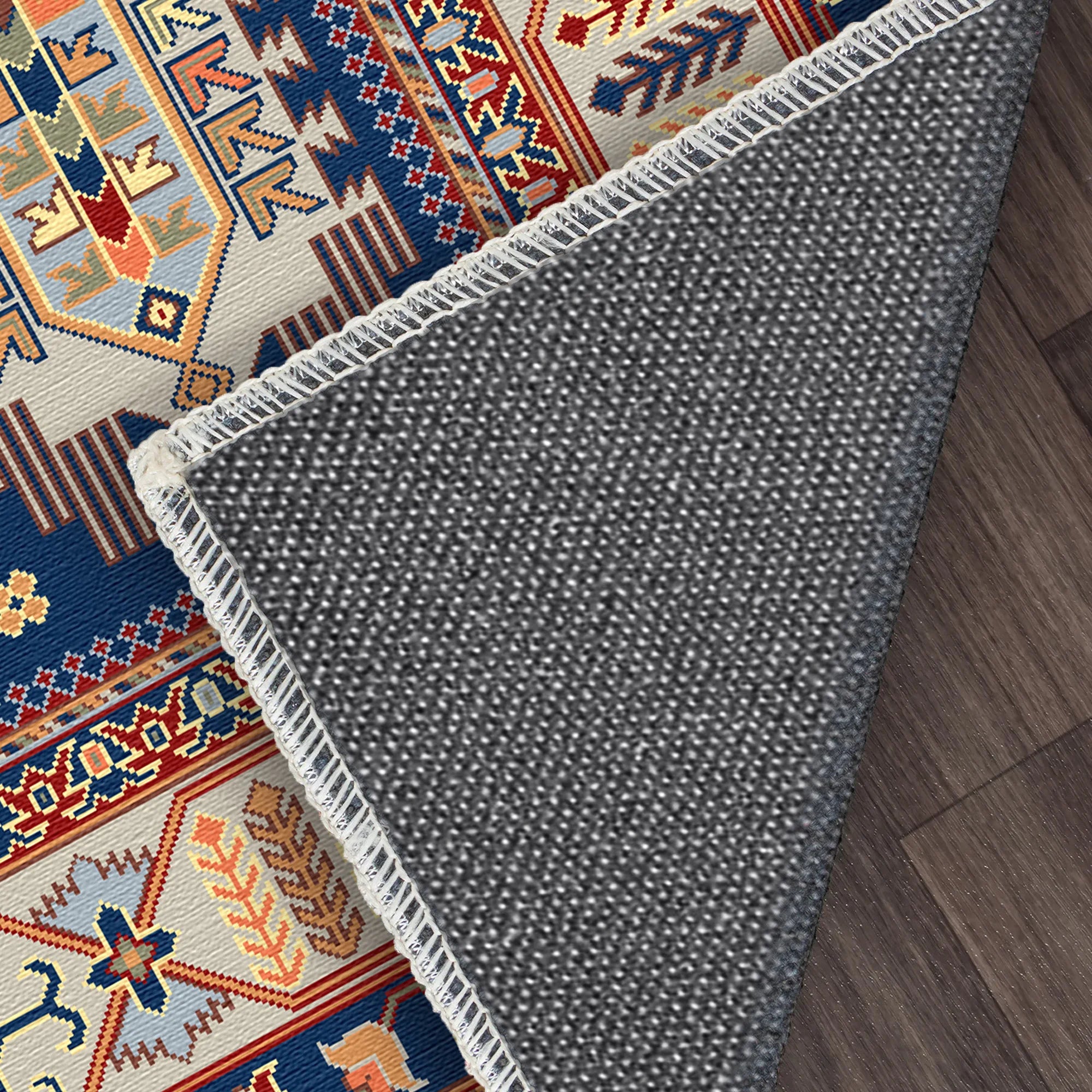 Atlas Indigo Dynasty Geometrischer Teppich