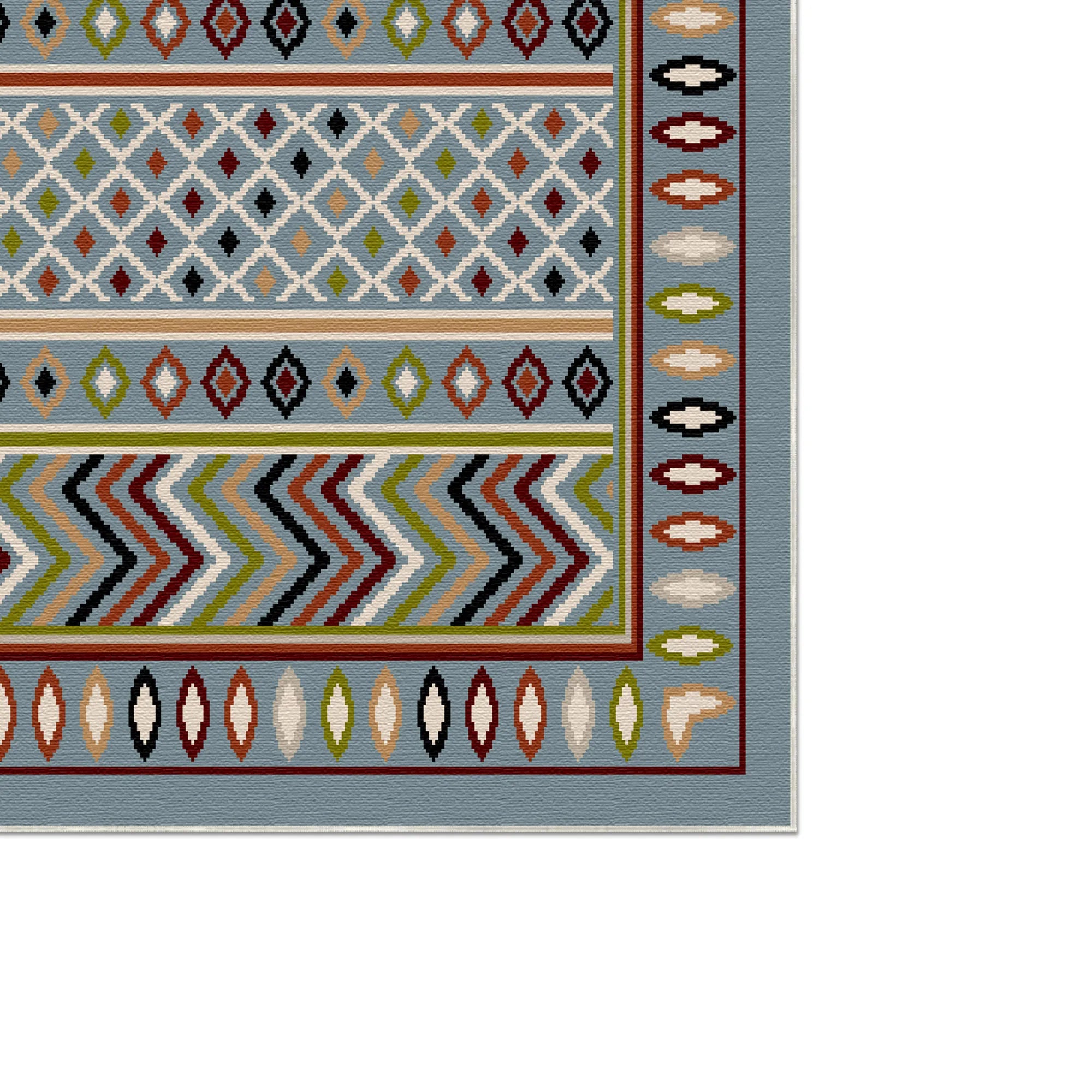 Waschbarer Teppich Azure Trail Geometric