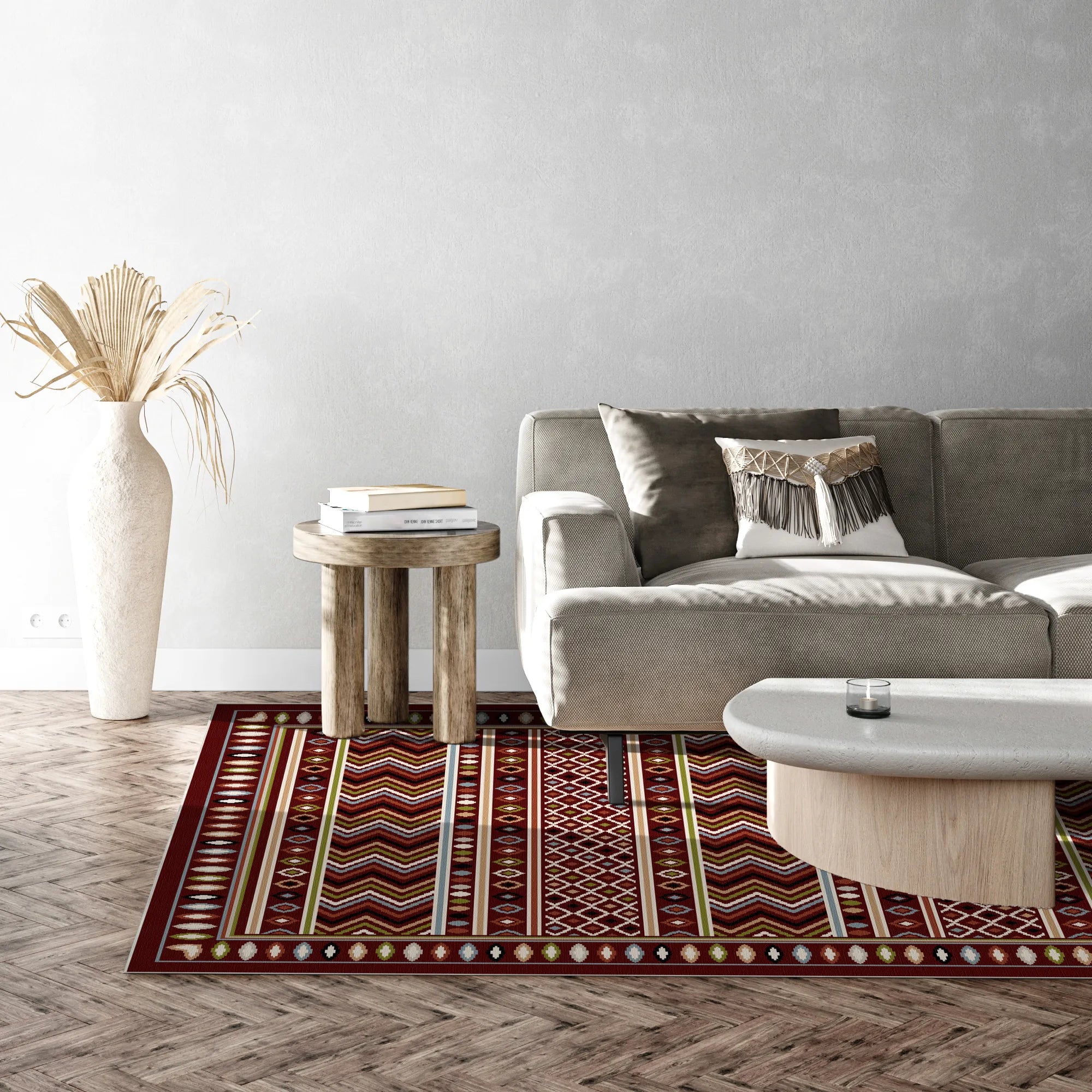 Waschbarer Teppich Canyon Clay Geometric