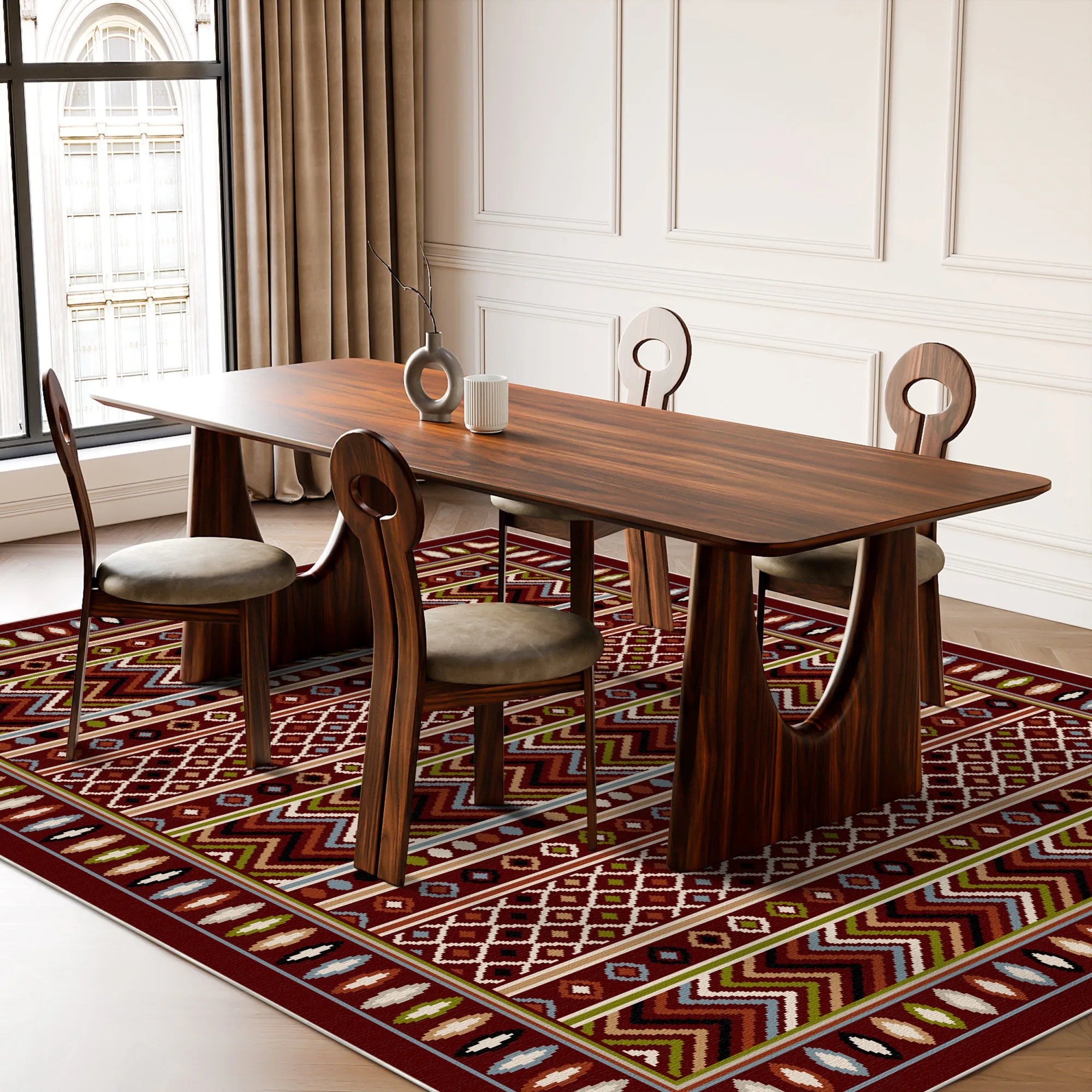 Waschbarer Teppich Canyon Clay Geometric