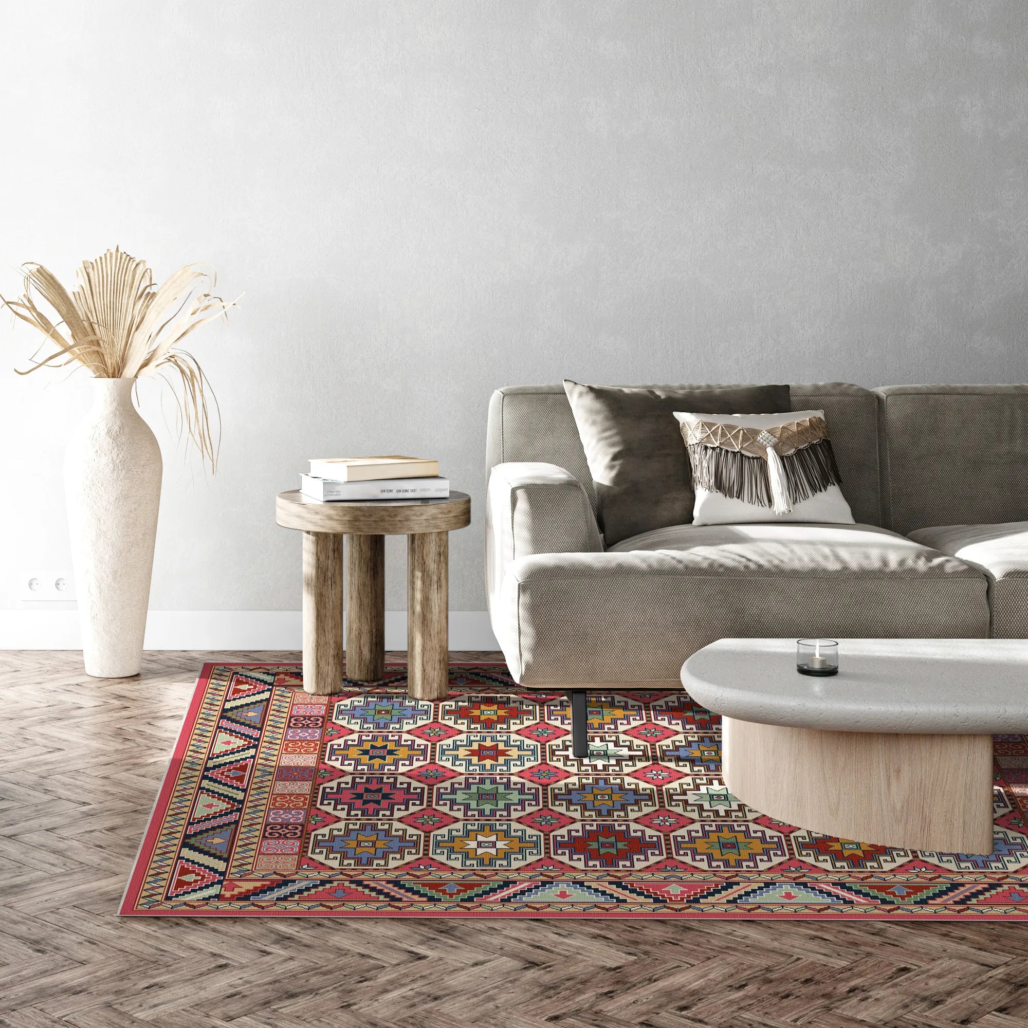 Nova Rose Mosaik Geometrischer Teppich