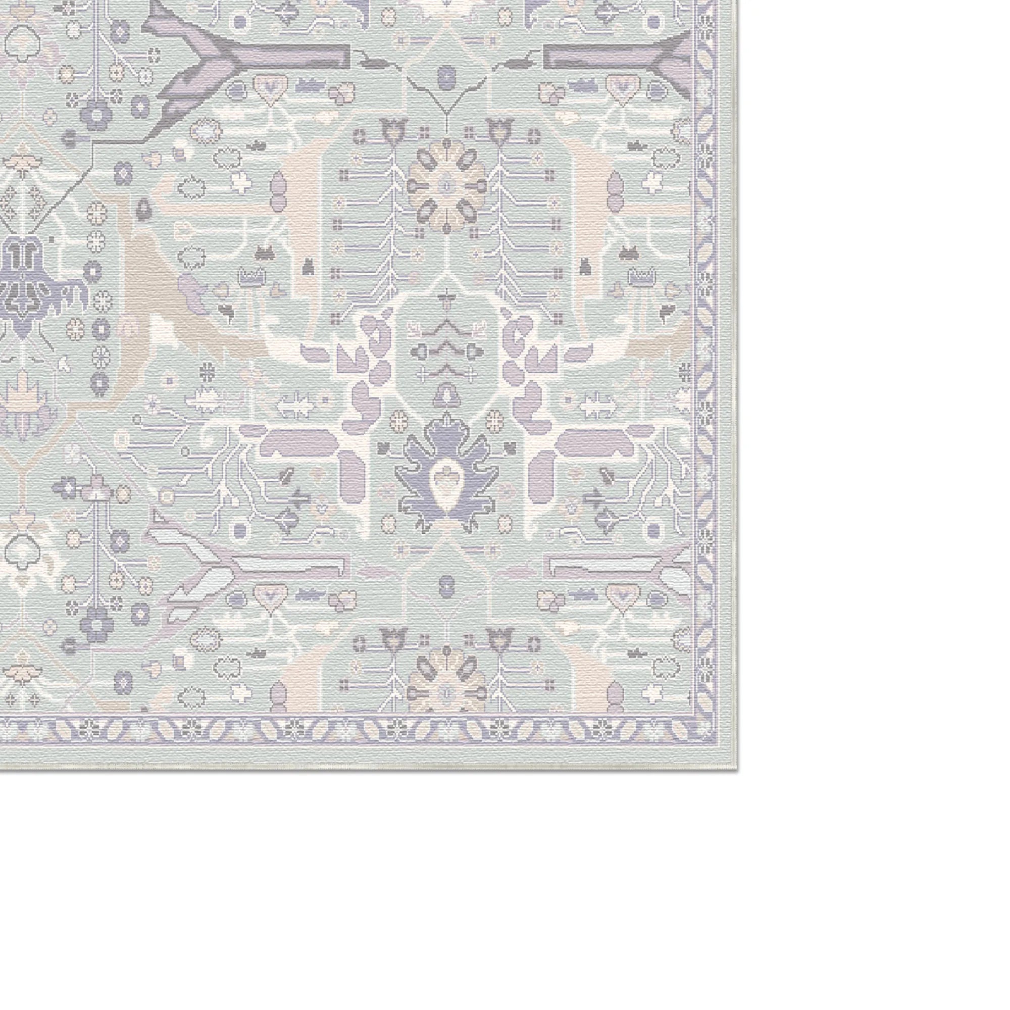 Lana Flieder Horizont Abstrakter Teppich