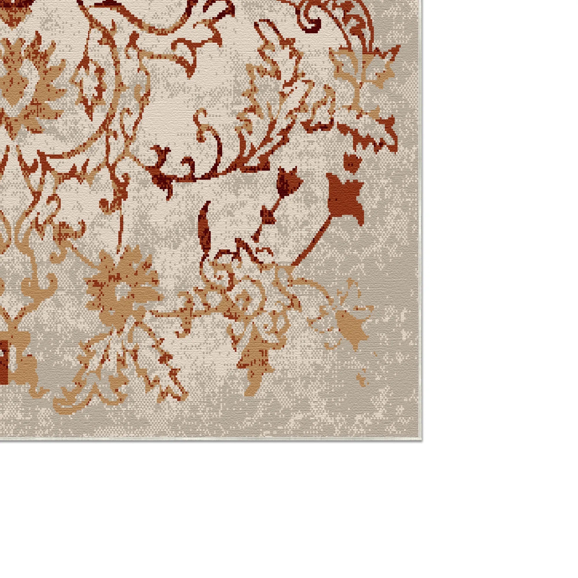 Terra Bloom Waschbarer Teppich im Used-Look