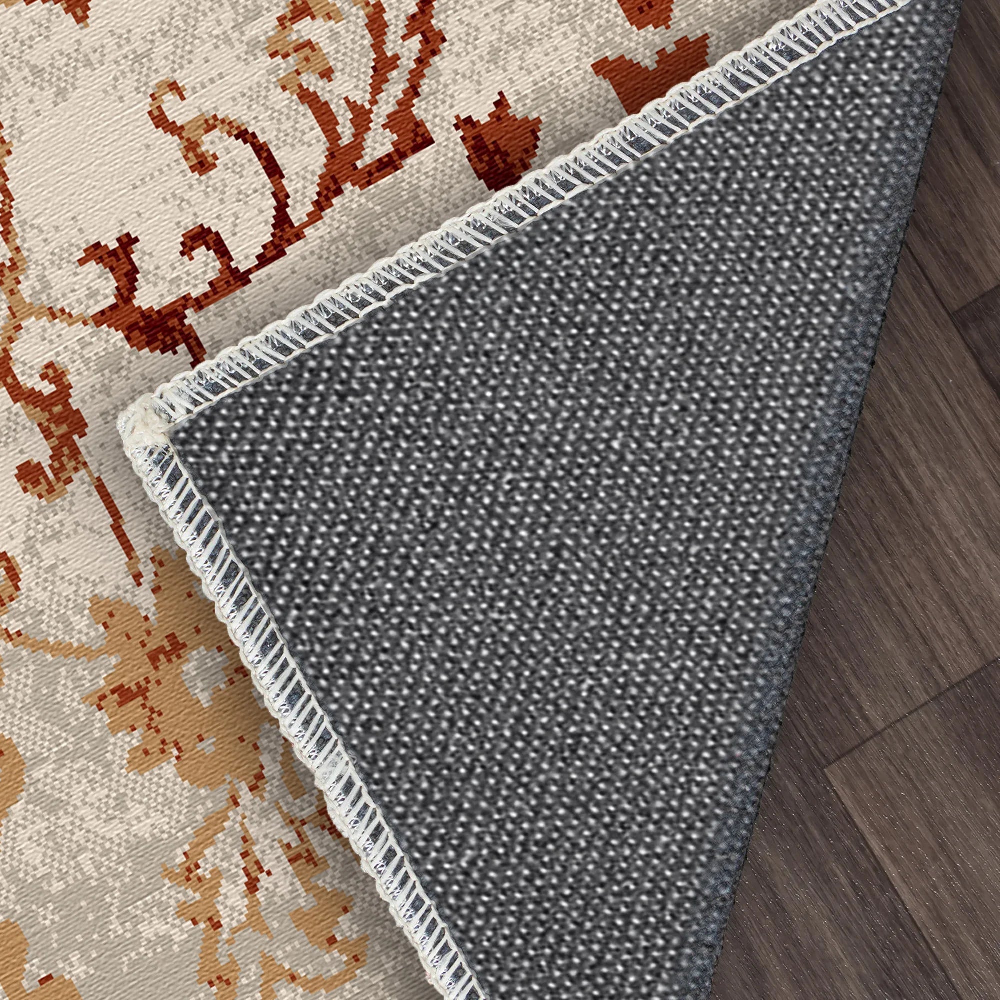 Terra Bloom Waschbarer Teppich im Used-Look