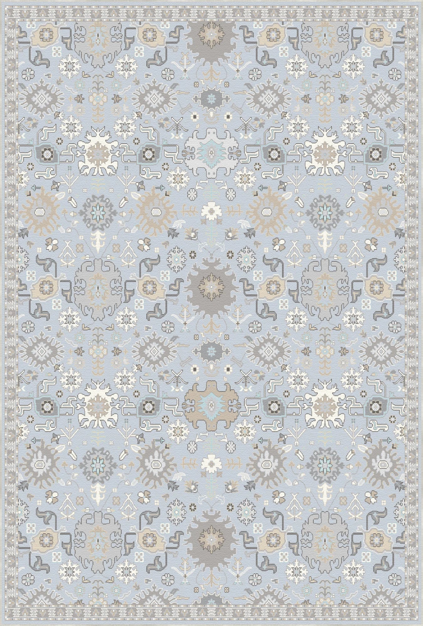 Waschbarer Teppich Iris Azure Oasis