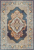 Atlas Slate Diamond Medallion Teppich 