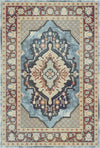 Zephyr Azure Diamond Medallion Teppich  Azurblau