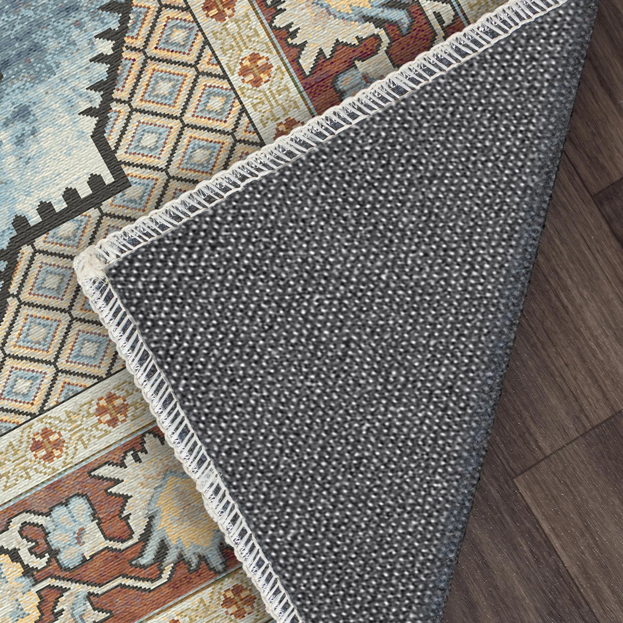 Zephyr Azure Diamond Medallion Teppich