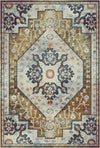 Orion Olive Emblem Medaillon Teppich Olivgrün