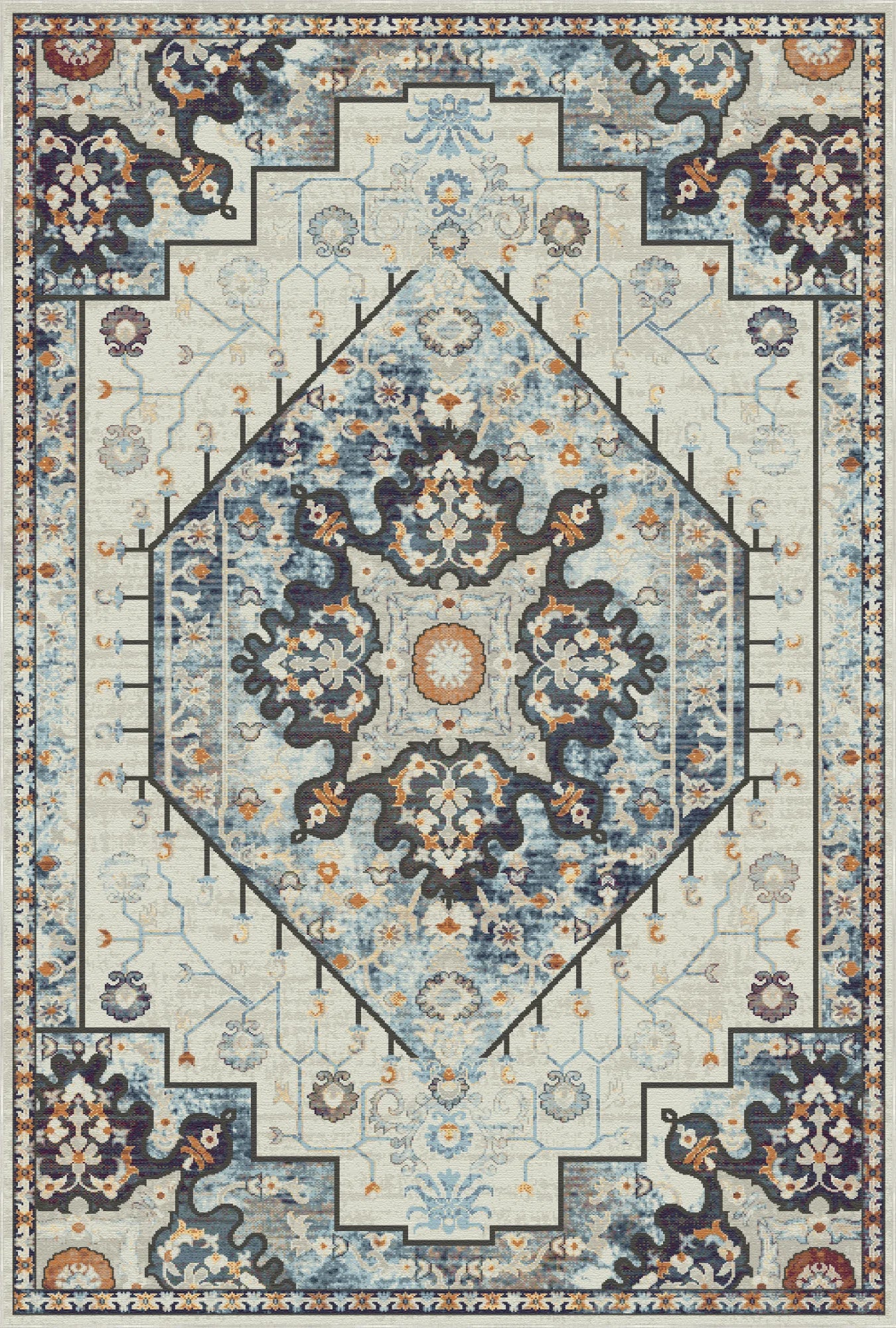 Sterling Ivory Emblem Medaillon Teppich