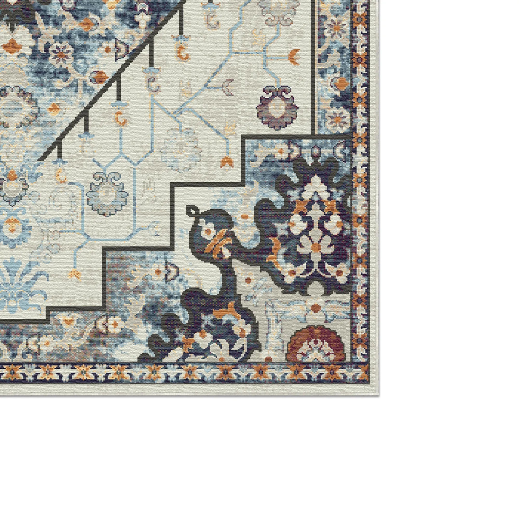Sterling Elfenbein Emblem Medaillon Teppich